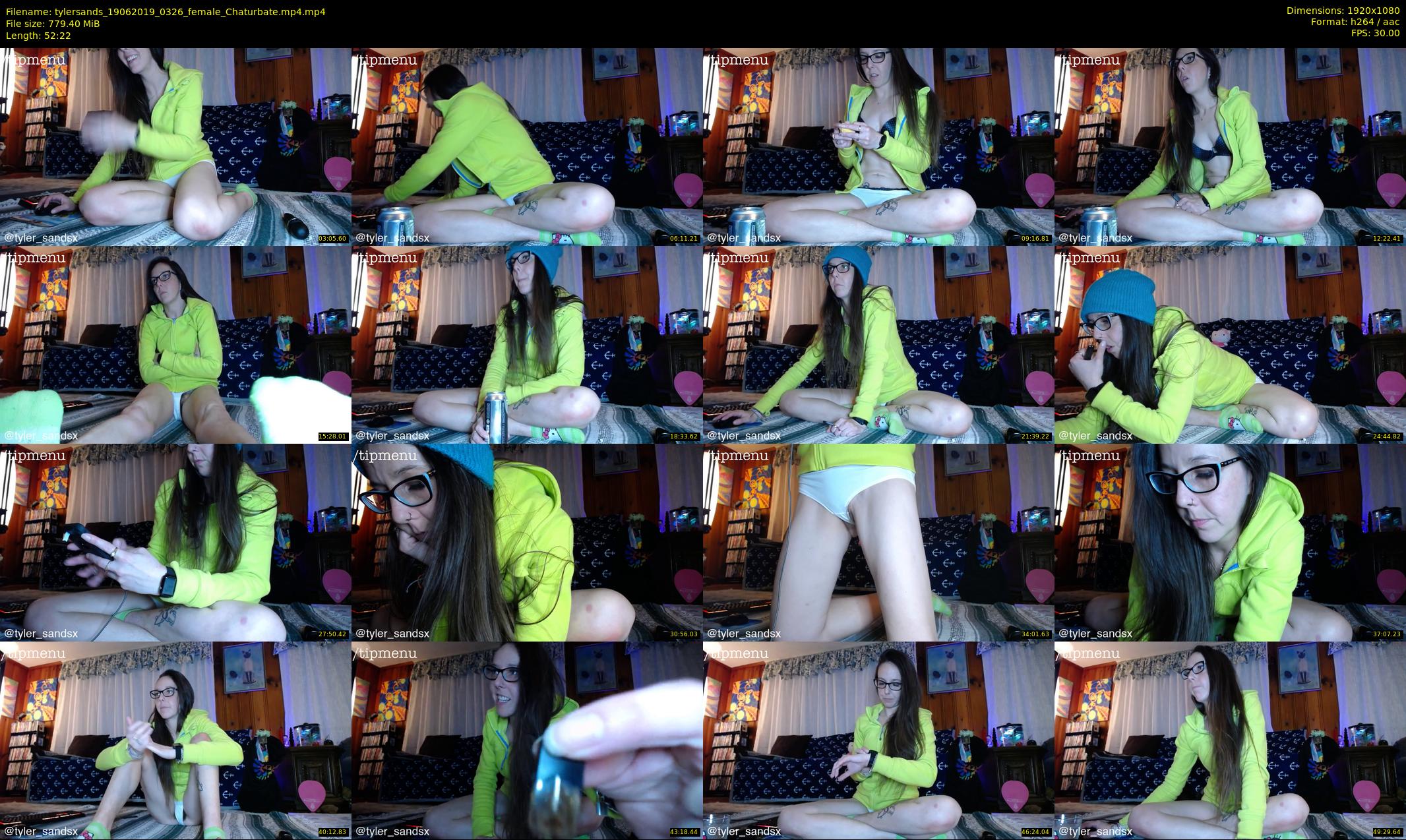 tylersands — 53 minute Chaturbate female cam show recording, 1080p, Jun 19, 2019