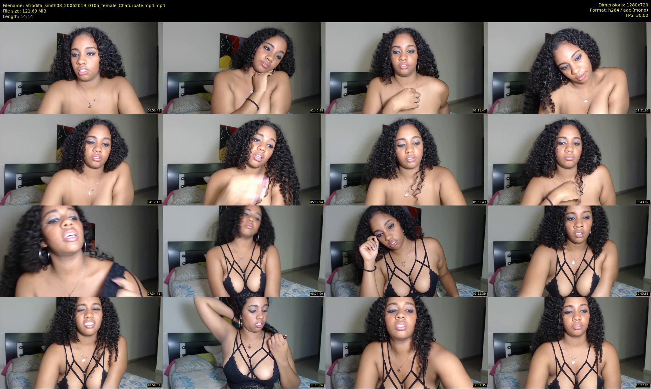 afrodita_smith08 — 15 minute Chaturbate female cam show recording, 720p, Jun 20, 2019