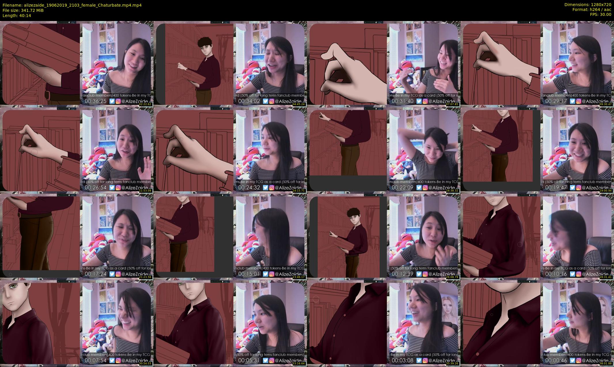 alizezaide — 41 minute Chaturbate female cam show recording, 720p, Jun 19, 2019