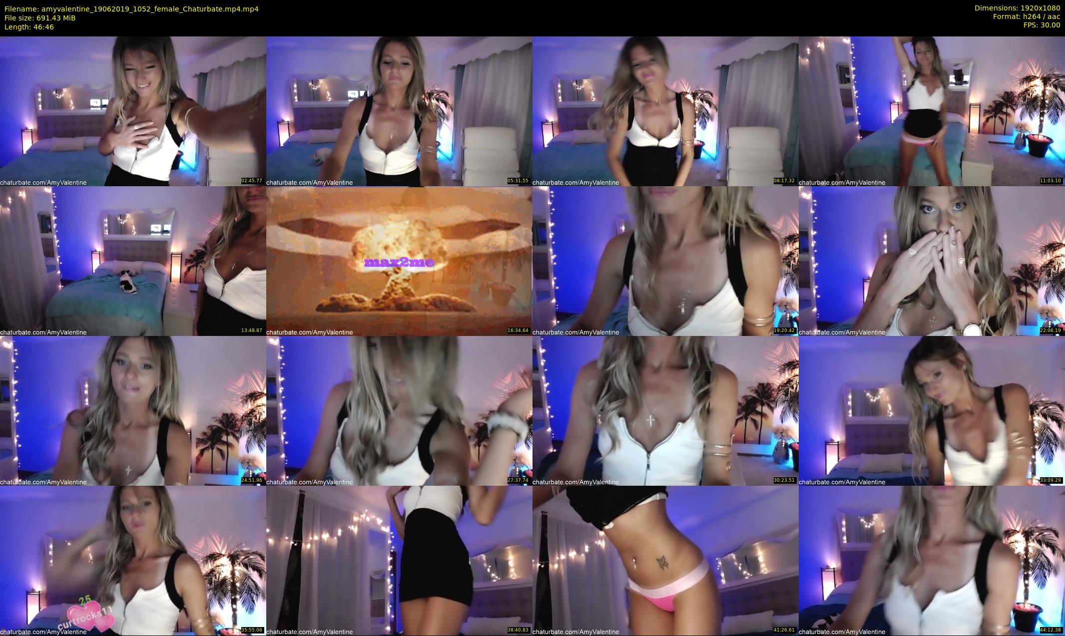 amyvalentine — 47 minute Chaturbate female cam show recording, 1080p, Jun 19, 2019