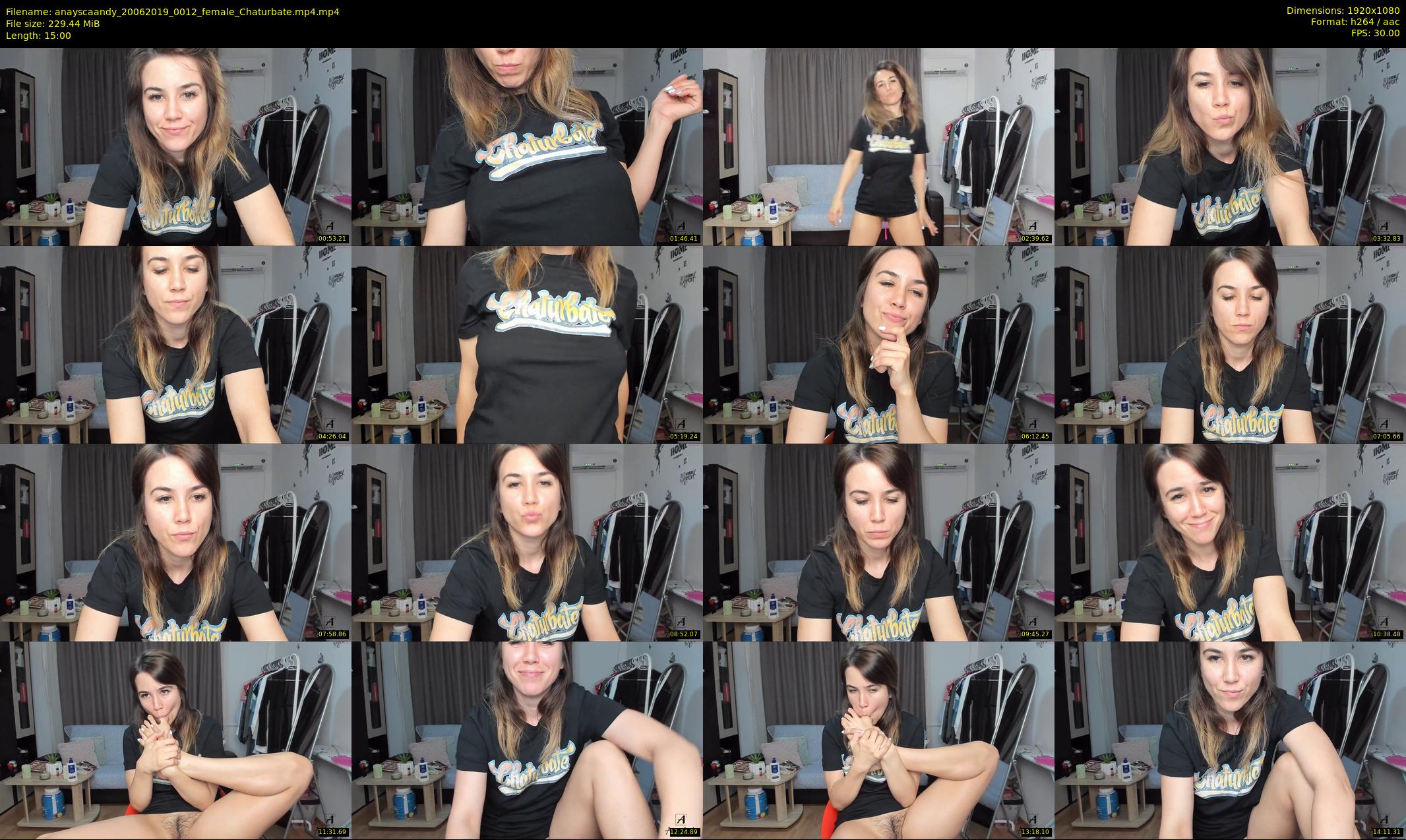 anayscaandy — 15 minute Chaturbate female cam show recording, 1080p, Jun 20, 2019