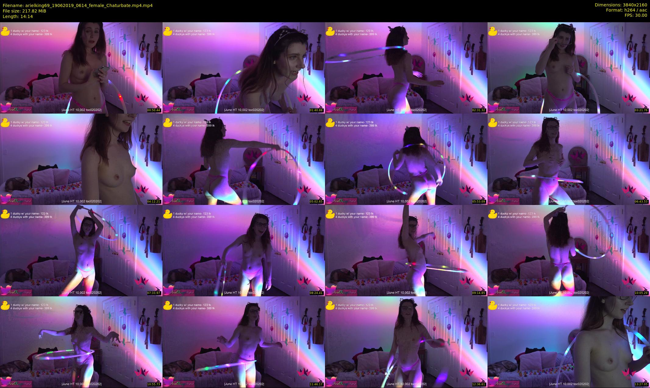 arielking69 — 15 minute Chaturbate female cam show recording, 4K, Jun 19, 2019