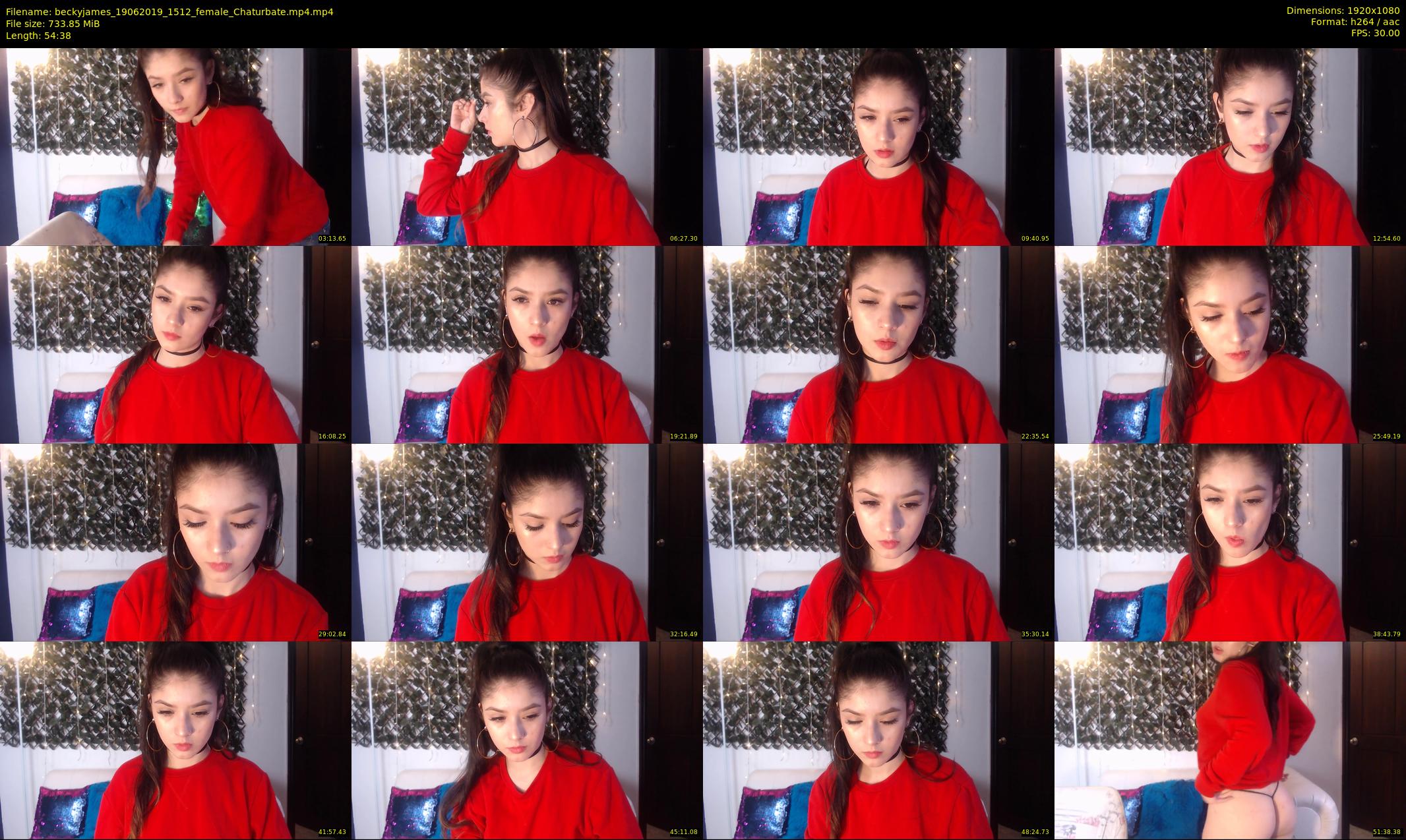 beckyjames — 55 minute Chaturbate female cam show recording, 1080p, Jun 19, 2019