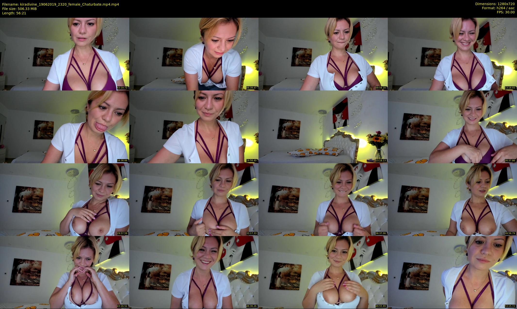 kiradivine — 57 minute Chaturbate female cam show recording, 720p, Jun 19, 2019