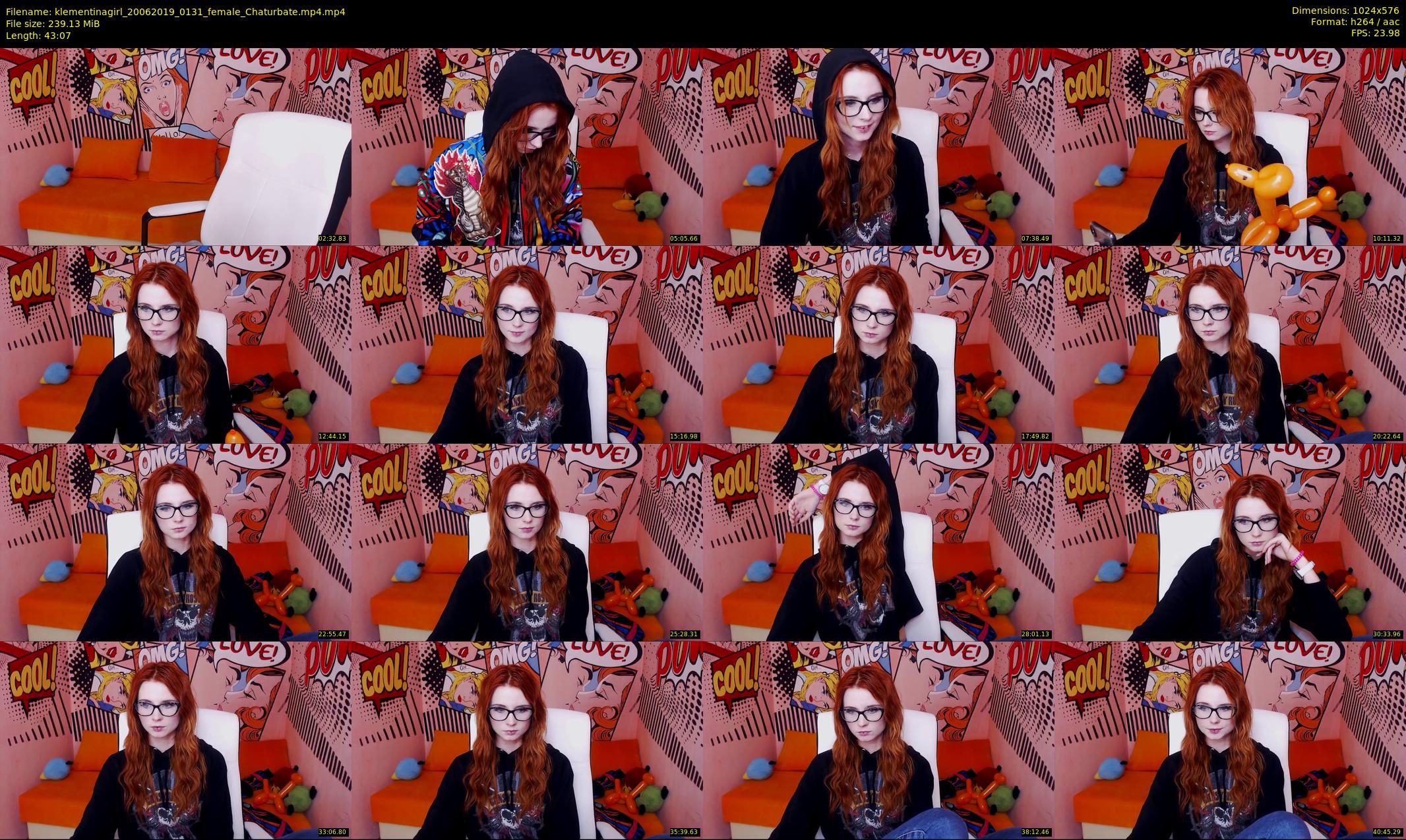 klementinagirl — 44 minute Chaturbate female cam show recording, 480p, Jun 20, 2019