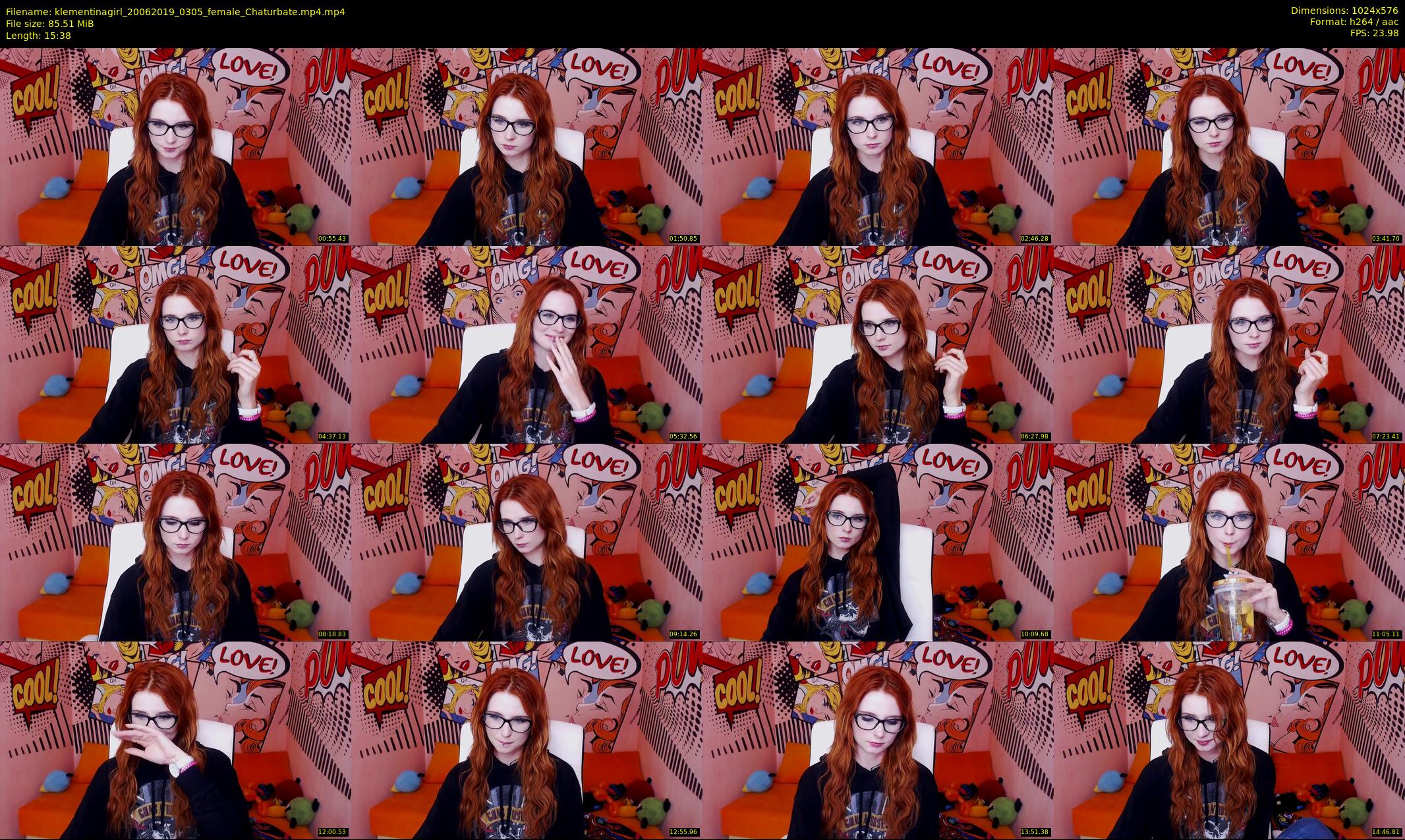 klementinagirl — 16 minute Chaturbate female cam show recording, 480p, Jun 20, 2019