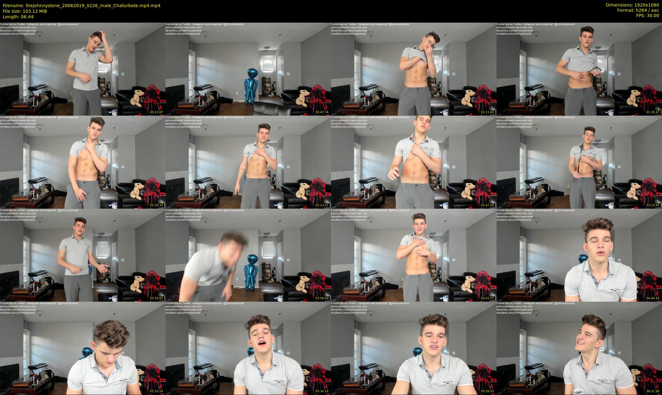 thejohnnystone — 7 minute Chaturbate male cam show recording, 1080p, Jun 20, 2019