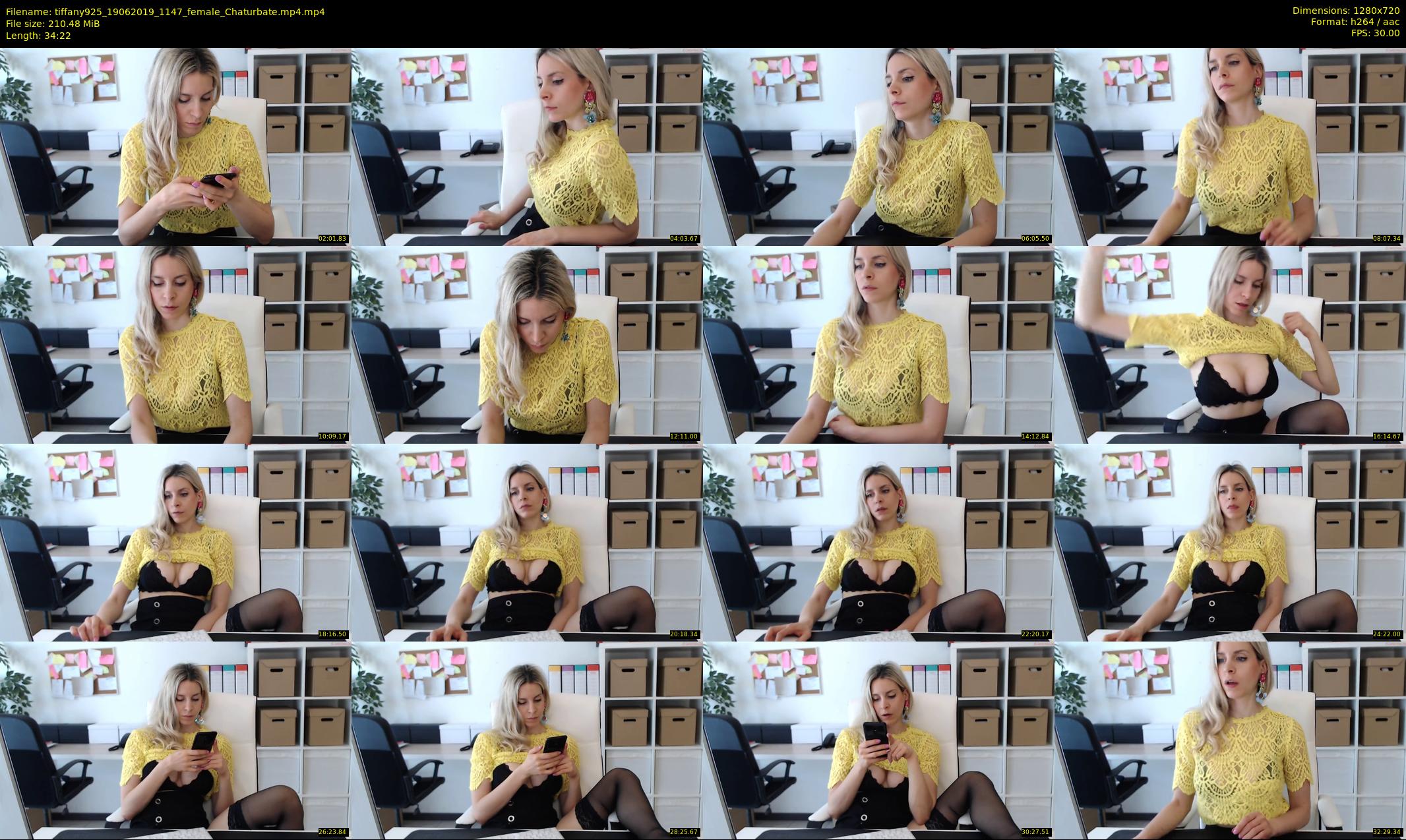 tiffany925 — 35 minute Chaturbate female cam show recording, 720p, Jun 19, 2019