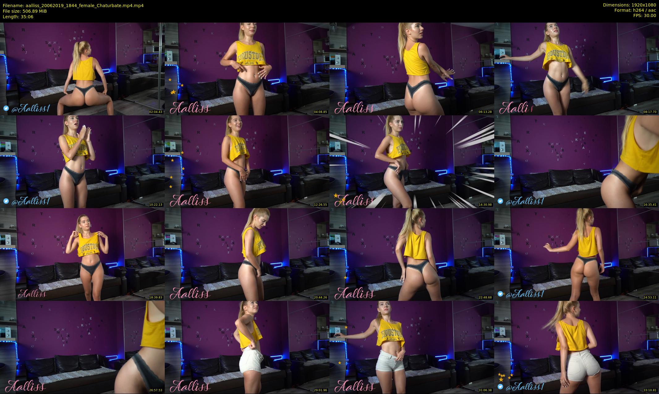 aalliss — 36 minute Chaturbate female cam show recording, 1080p, Jun 20, 2019
