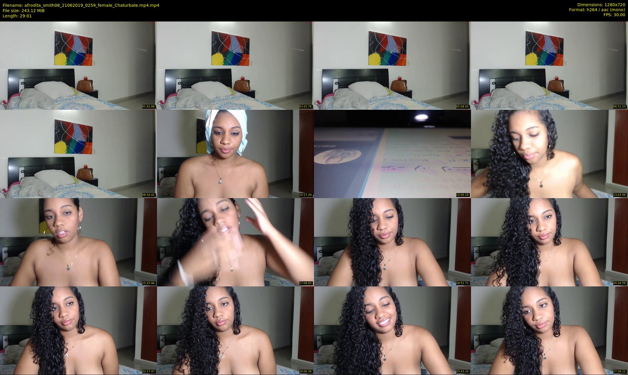 afrodita_smith08 — 30 minute Chaturbate female cam show recording, 720p, Jun 21, 2019