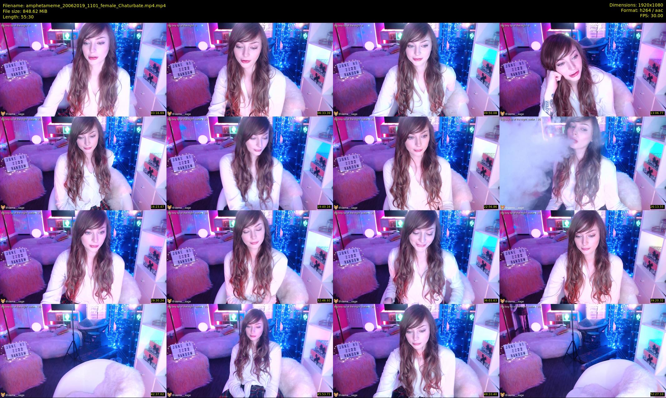 amphetameme — 56 minute Chaturbate female cam show recording, 1080p, Jun 20, 2019