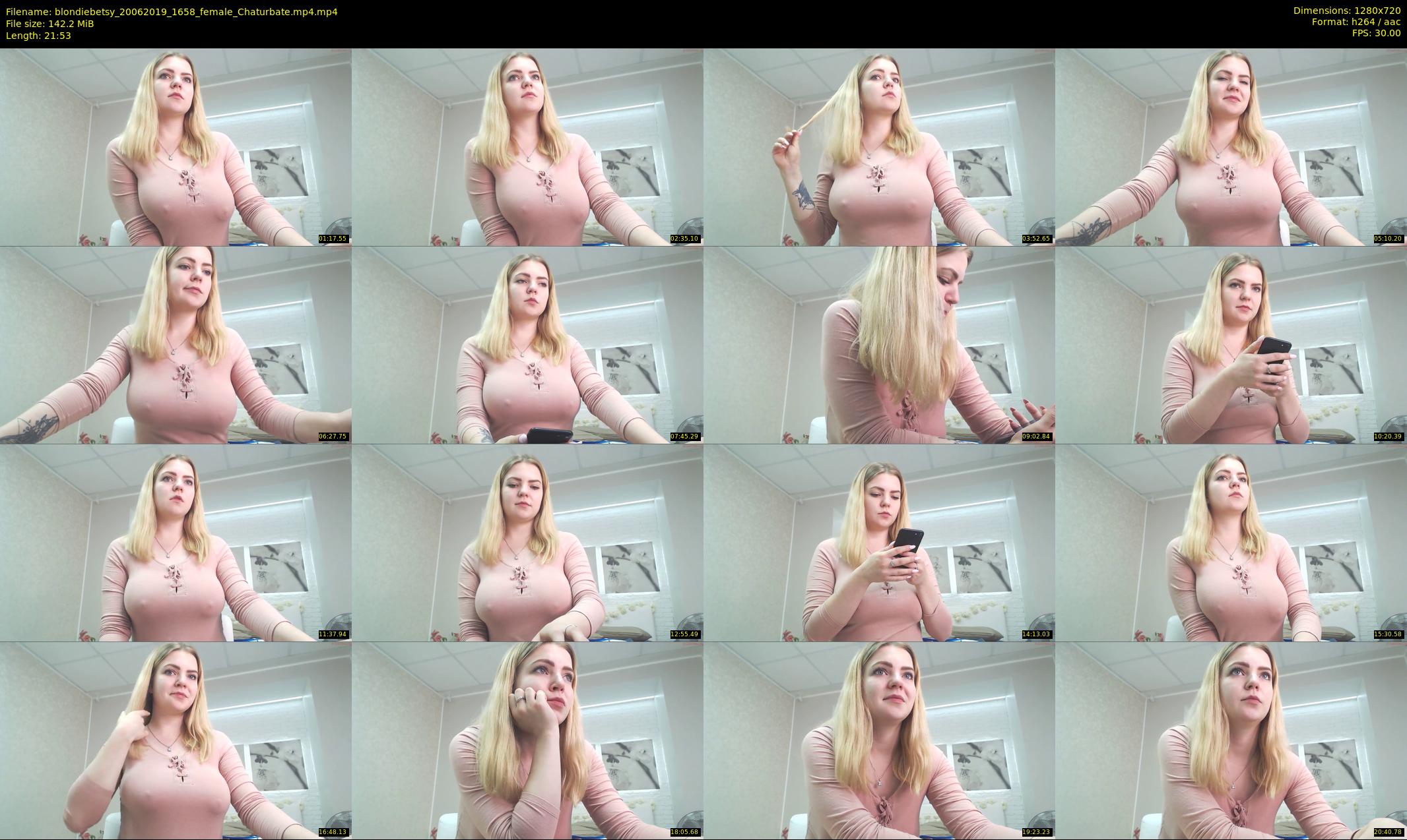 blondiebetsy — 22 minute Chaturbate female cam show recording, 720p, Jun 20, 2019