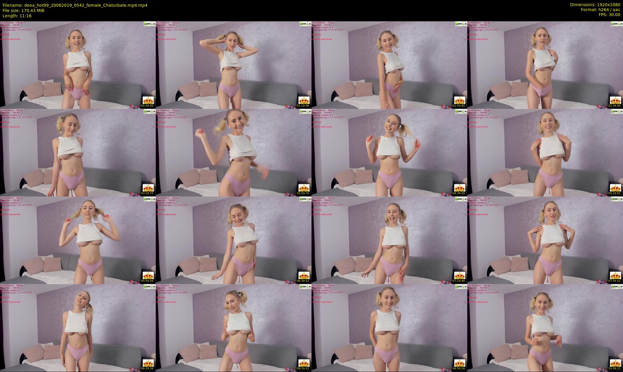 deea_hot99 — 12 minute Chaturbate female cam show recording, 1080p, Jun 20, 2019