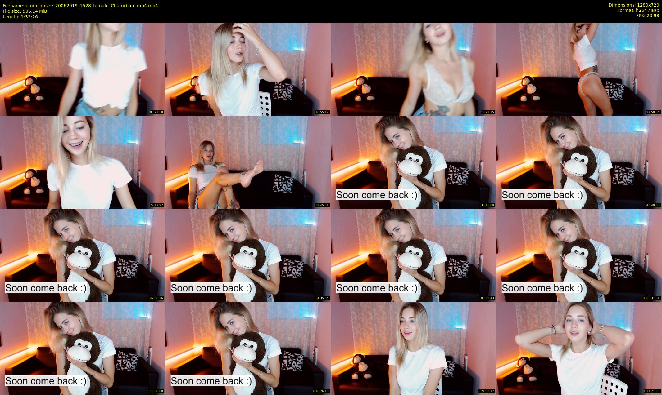 emmi_rosee — 93 minute Chaturbate female cam show recording, 720p, Jun 20, 2019