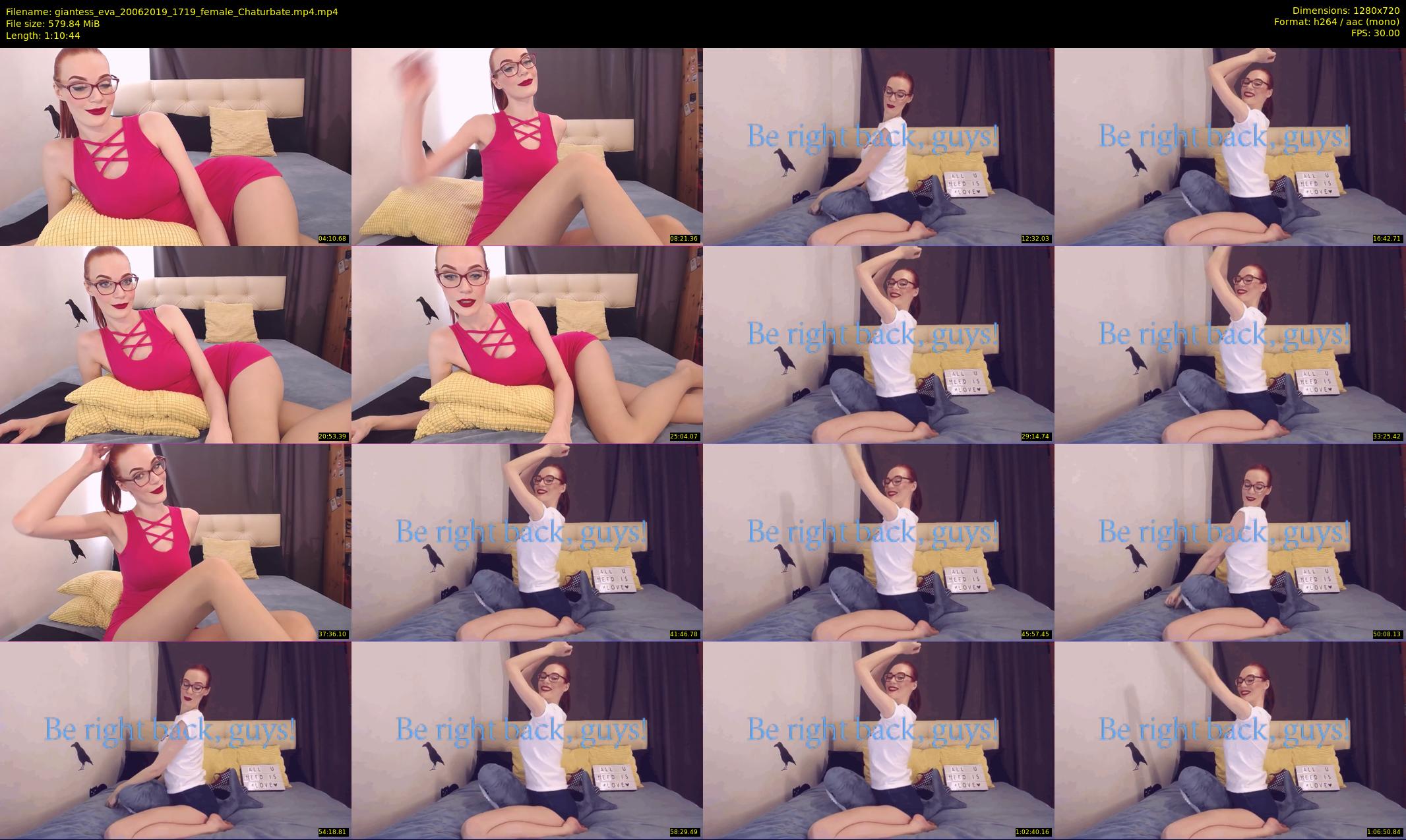 giantess_eva — 71 minute Chaturbate female cam show recording, 720p, Jun 20, 2019
