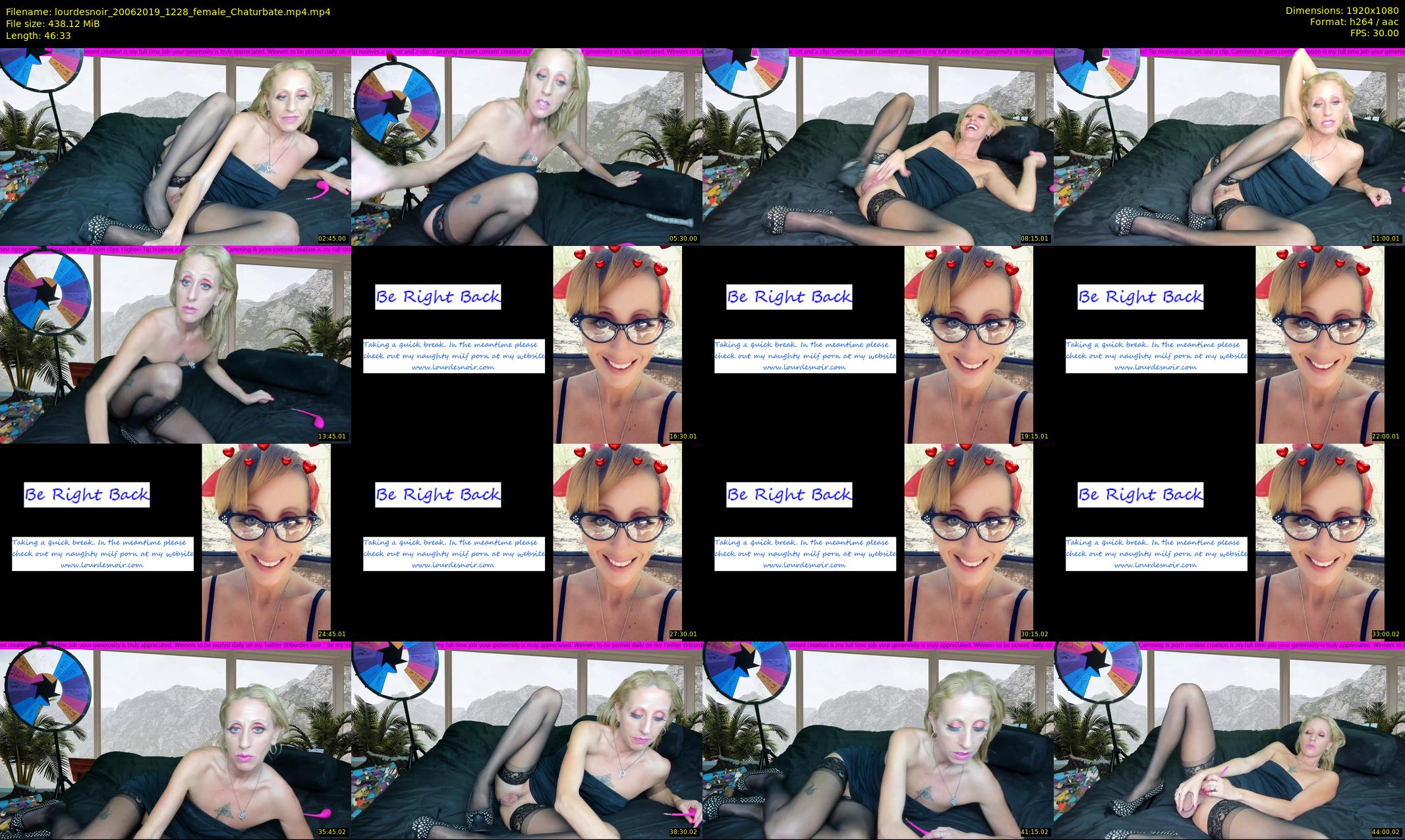 lourdesnoir — 47 minute Chaturbate female cam show recording, 1080p, Jun 20, 2019