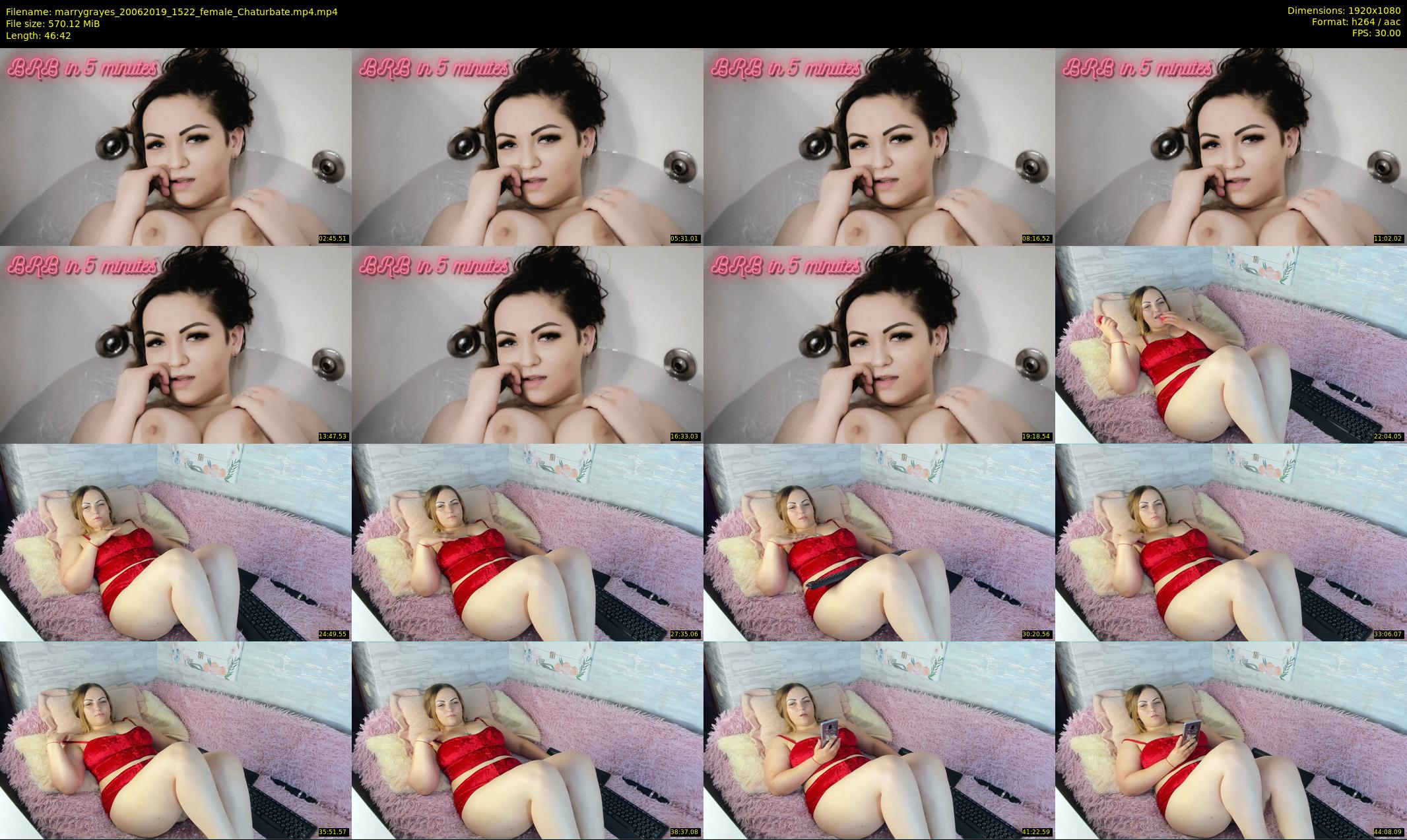marrygrayes — 47 minute Chaturbate female cam show recording, 1080p, Jun 20, 2019