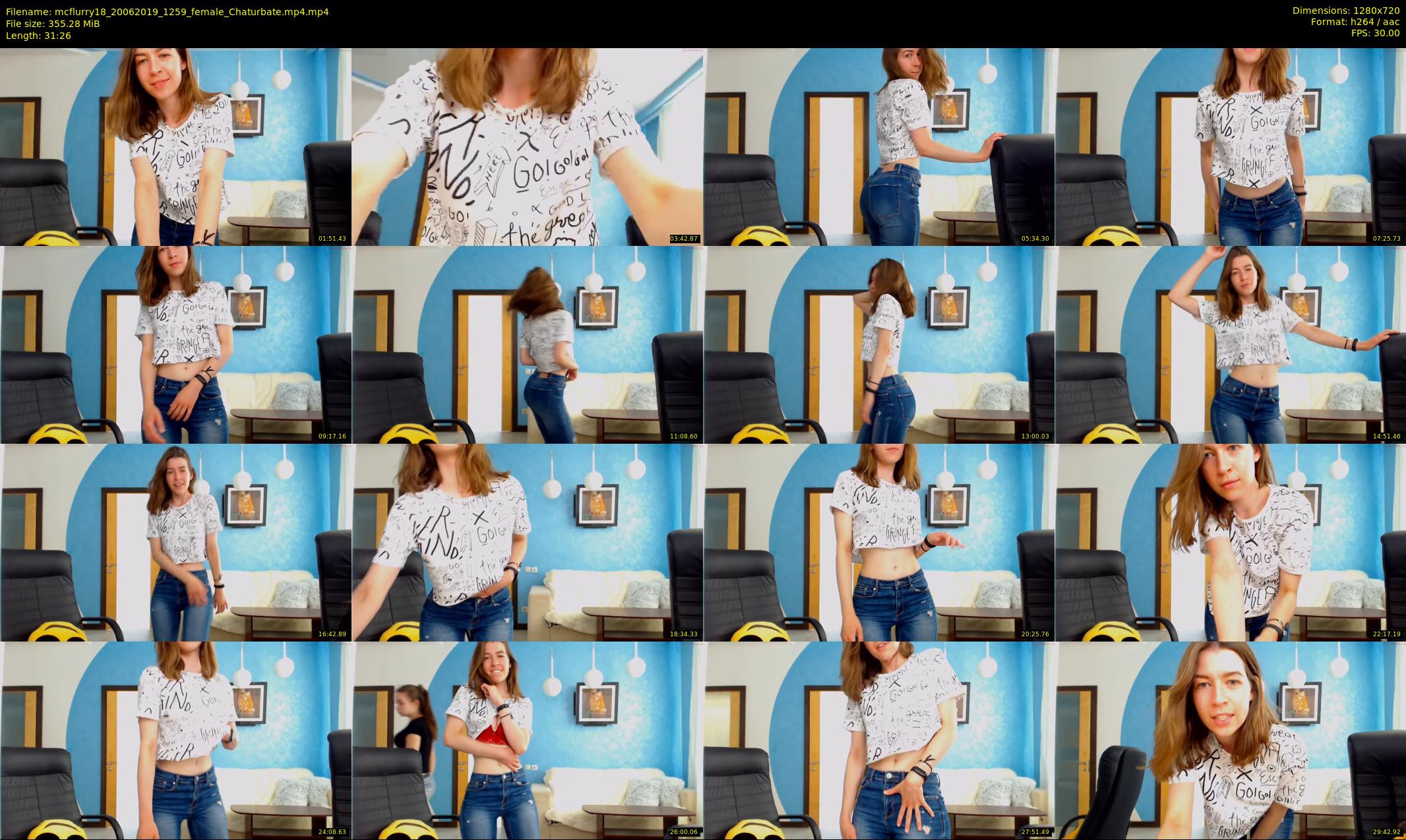 mcflurry18 — 32 minute Chaturbate female cam show recording, 720p, Jun 20, 2019