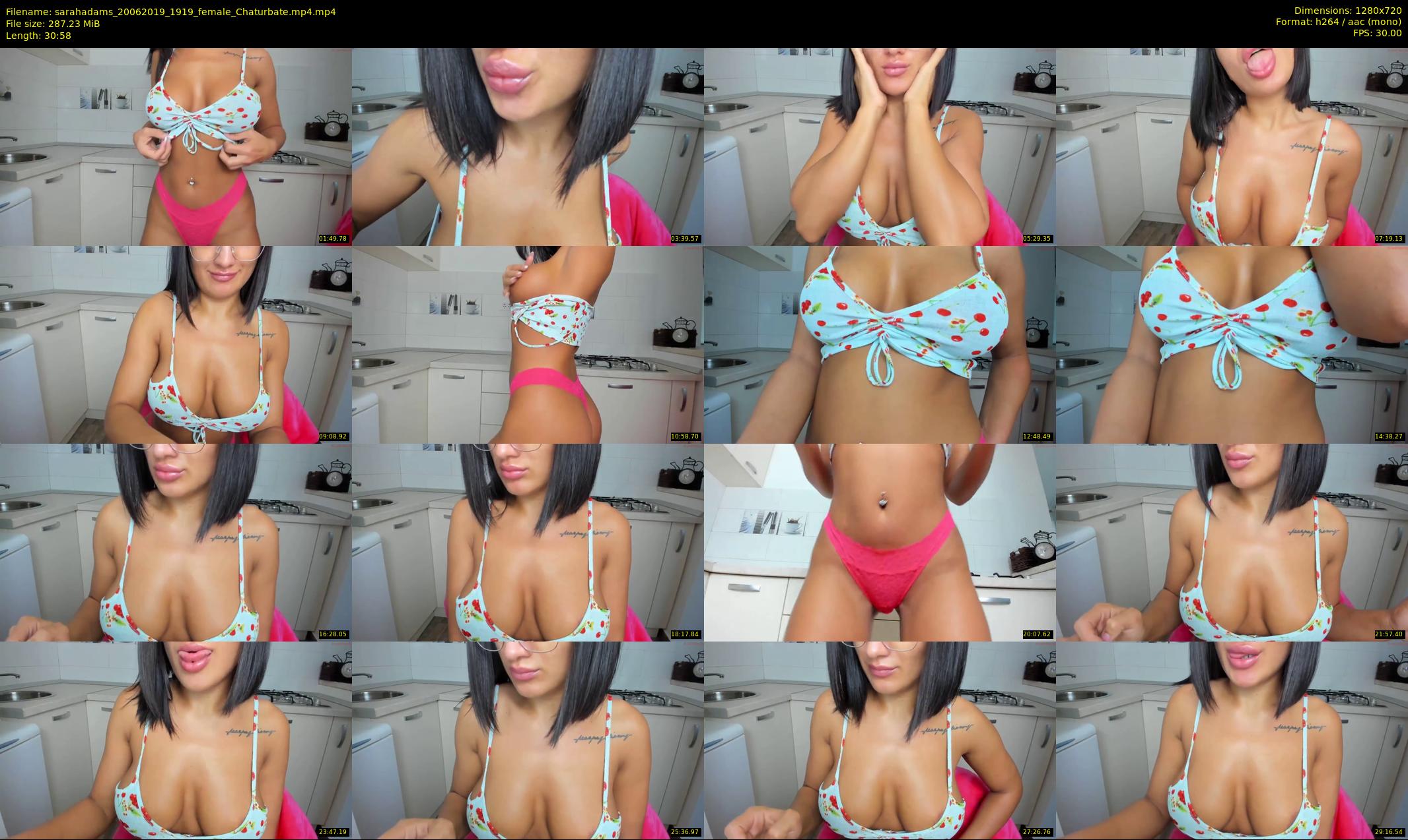 sarahadams — 31 minute Chaturbate female cam show recording, 720p, Jun 20, 2019
