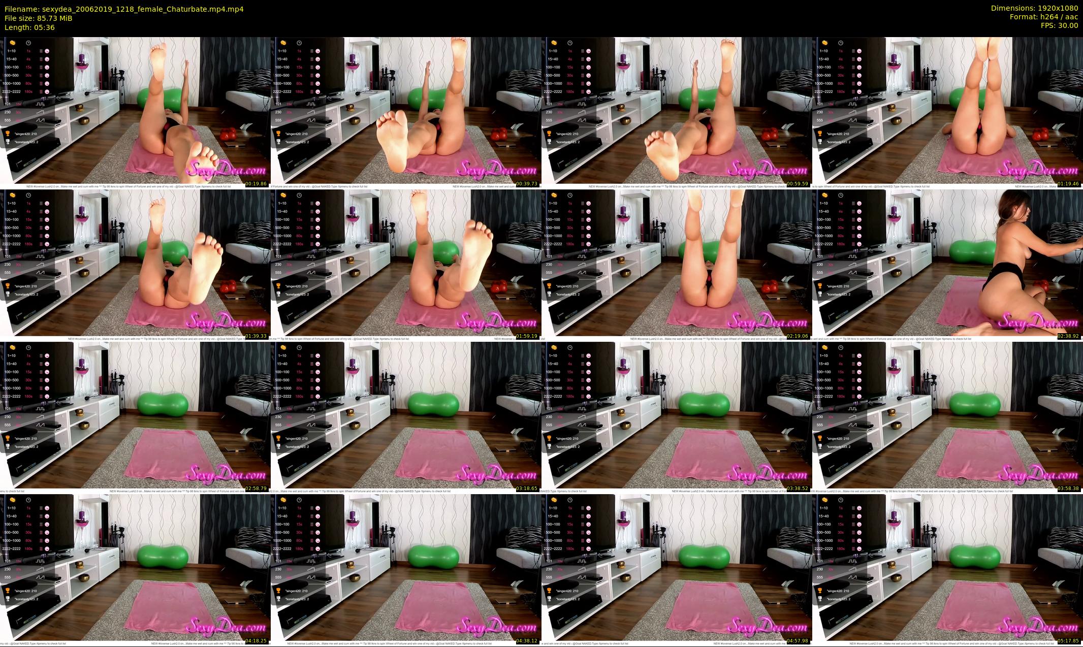 sexydea — 6 minute Chaturbate female cam show recording, 1080p, Jun 20, 2019