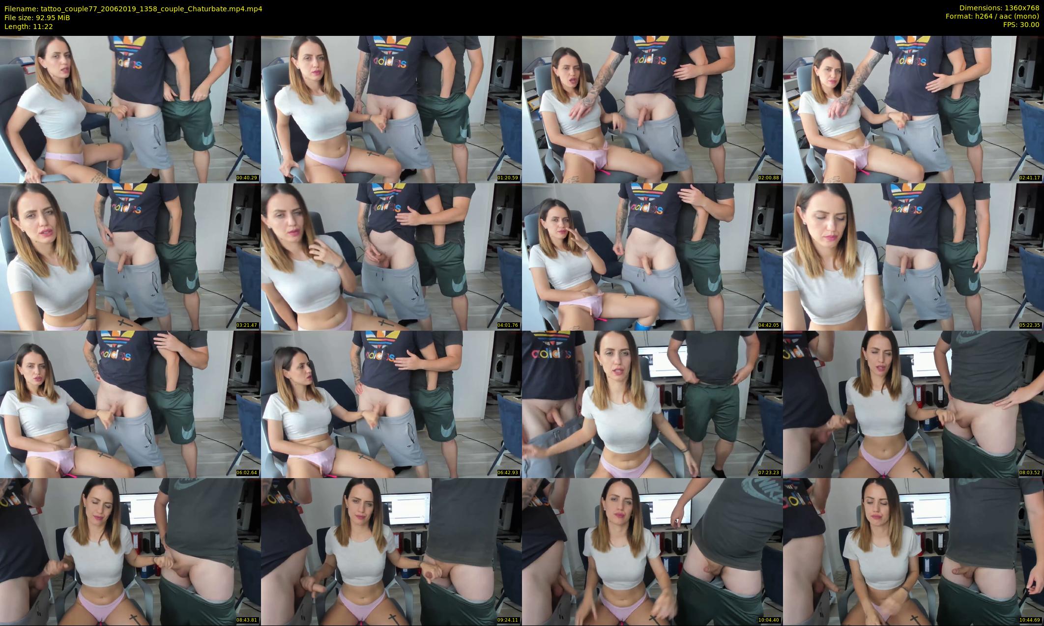 tattoo_couple77 — 12 minute Chaturbate couple cam show recording, 720p, Jun 20, 2019