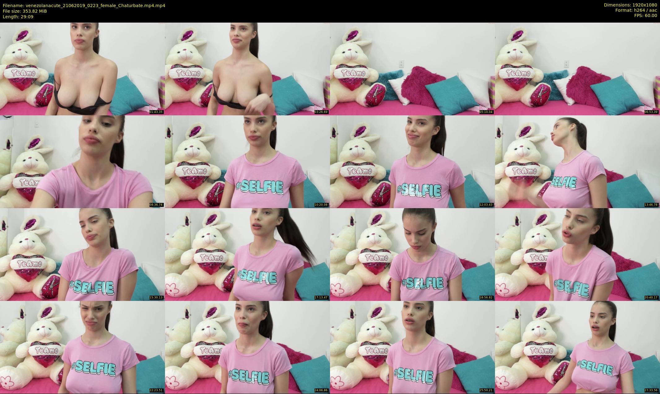 venezolanacute — 30 minute Chaturbate female cam show recording, 1080p, Jun 21, 2019