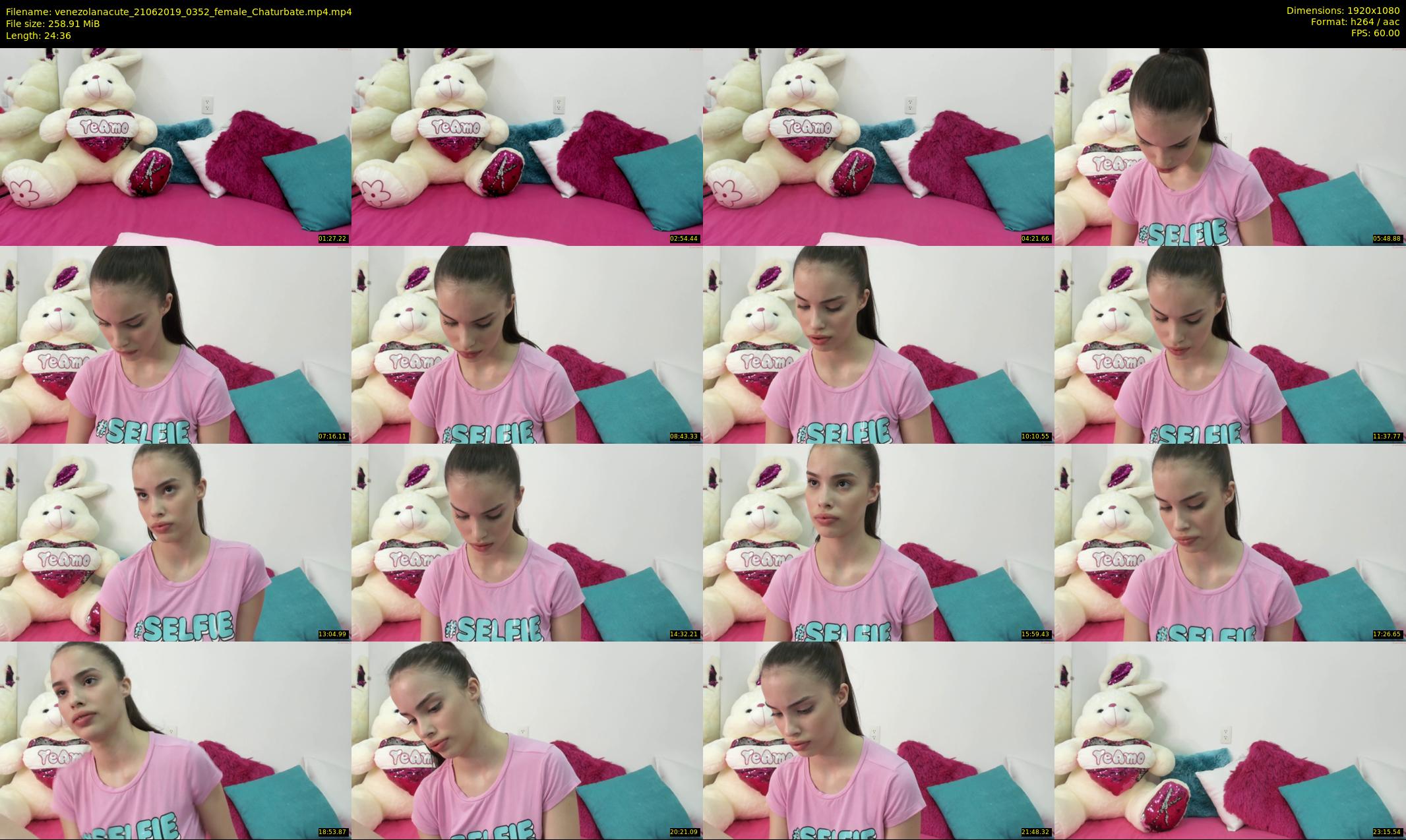venezolanacute — 25 minute Chaturbate female cam show recording, 1080p, Jun 21, 2019
