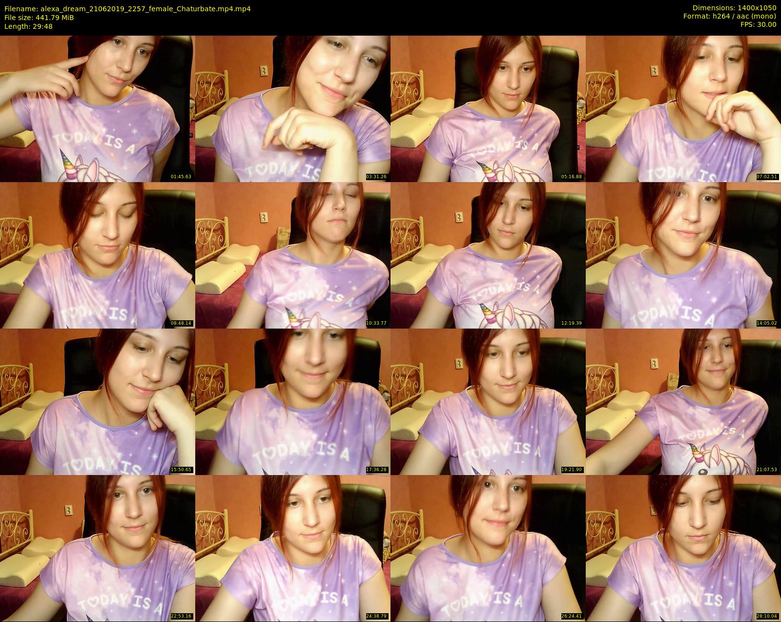 alexa_dream — 30 minute Chaturbate female cam show recording, 720p, Jun 21, 2019