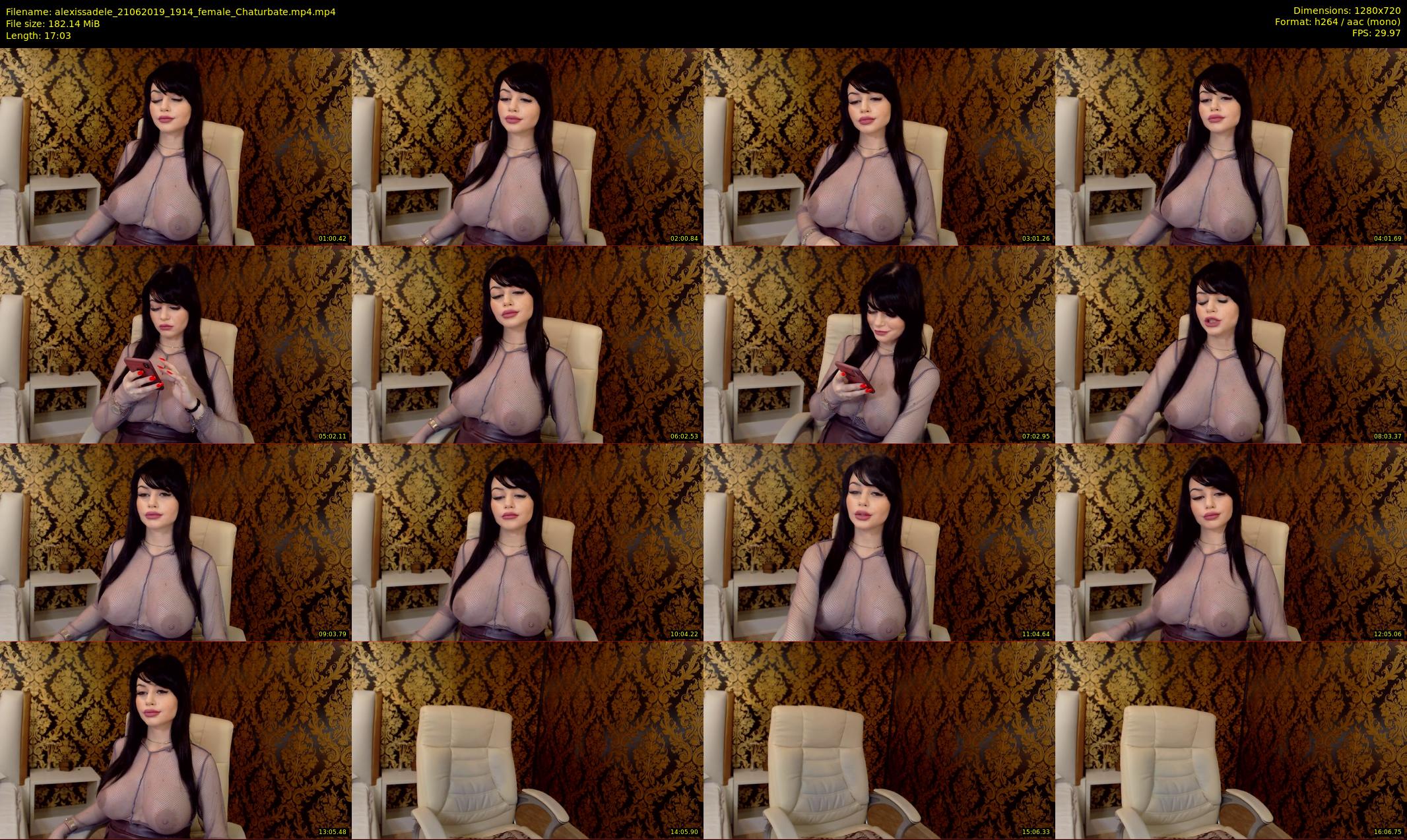 alexissadele — 18 minute Chaturbate female cam show recording, 720p, Jun 21, 2019