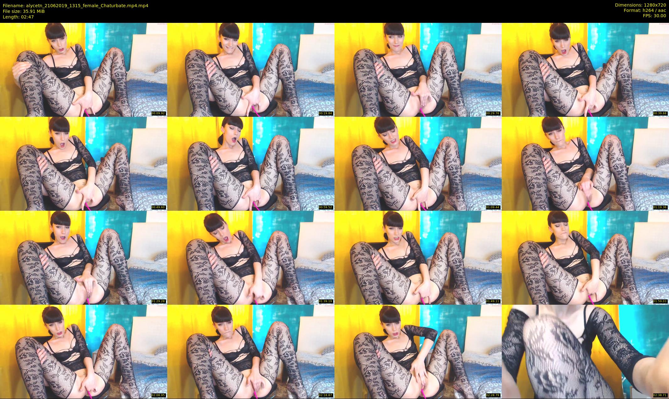 alycetn — 3 minute Chaturbate female cam show recording, 720p, Jun 21, 2019