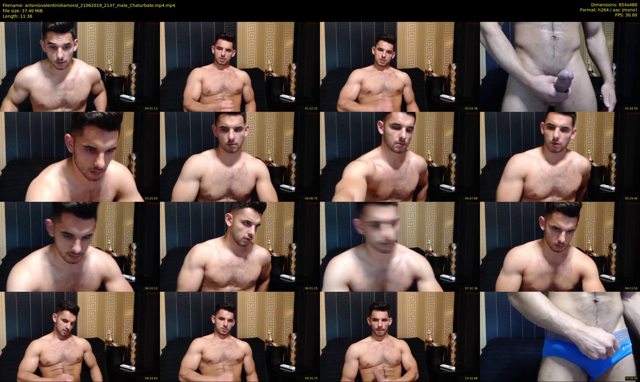 antoniovalentinidiamond — 12 minute Chaturbate male cam show recording, 480p, Jun 21, 2019