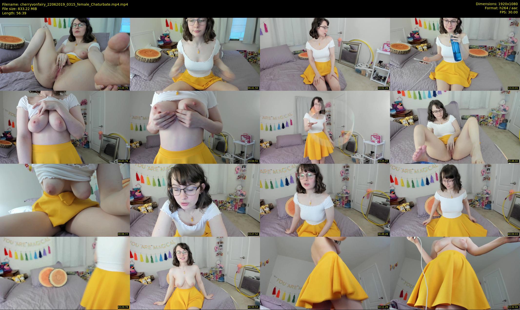 cherryvonfairy — 57 minute Chaturbate female cam show recording, 1080p, Jun 22, 2019