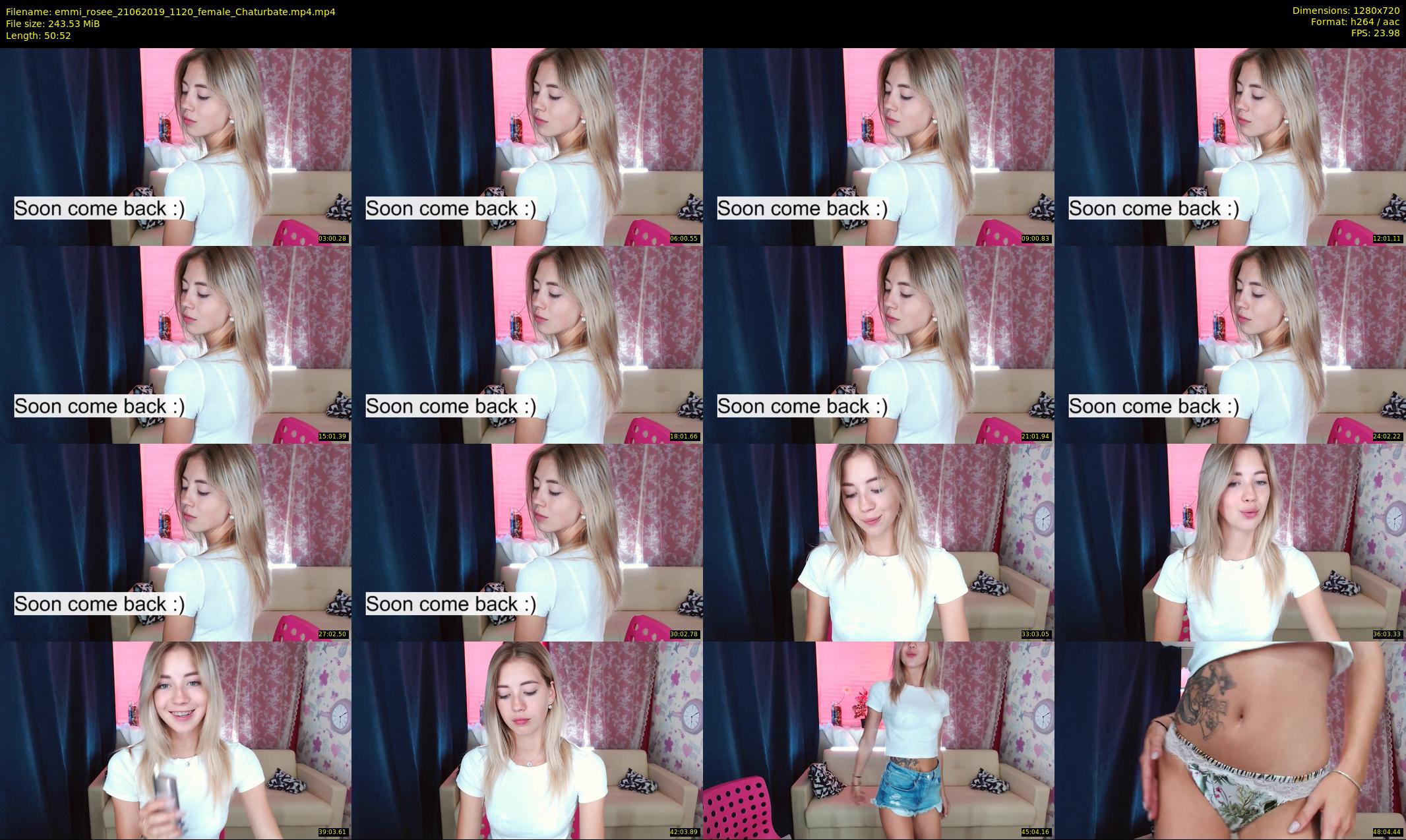 emmi_rosee — 51 minute Chaturbate female cam show recording, 720p, Jun 21, 2019