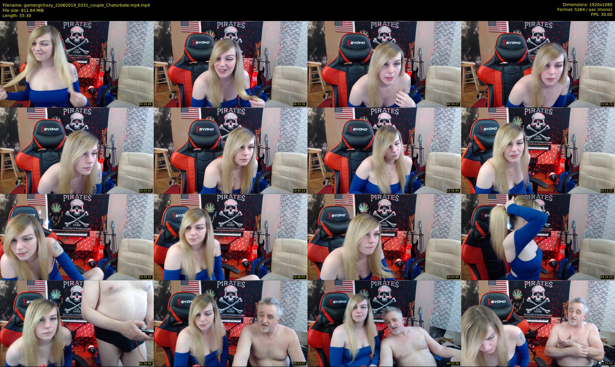 gamergirlroxy — 56 minute Chaturbate couple cam show recording, 1080p, Jun 22, 2019