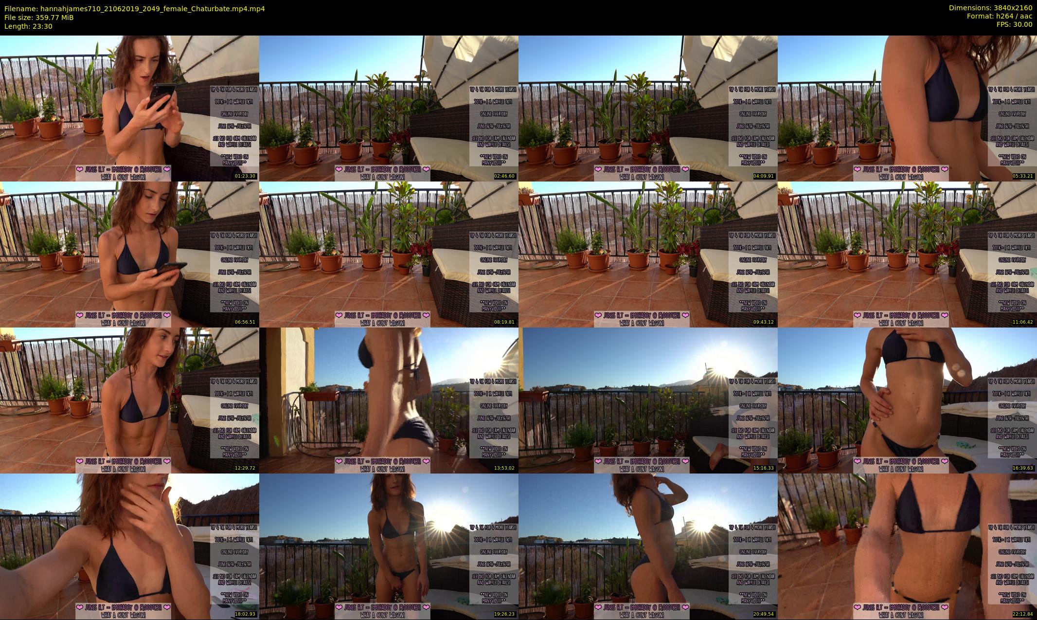 hannahjames710 — 24 minute Chaturbate female cam show recording, 4K, Jun 21, 2019