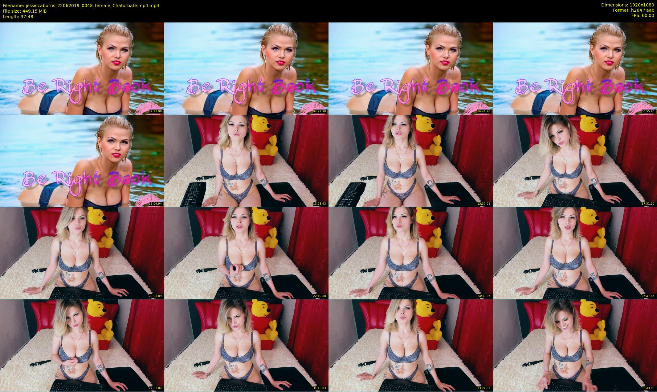 jessiccaburns — 38 minute Chaturbate female cam show recording, 1080p, Jun 22, 2019