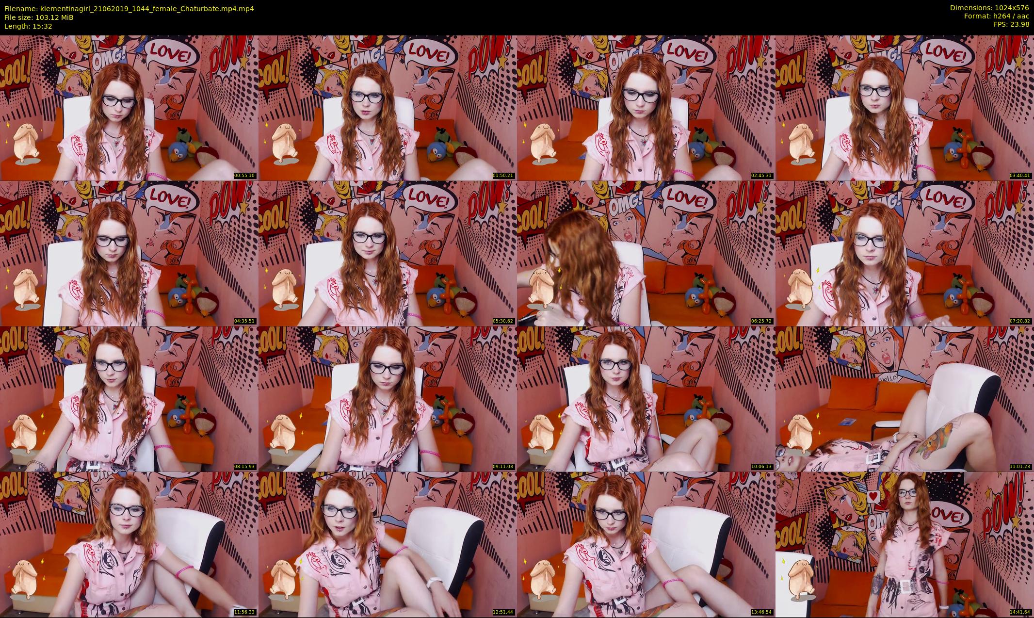 klementinagirl — 16 minute Chaturbate female cam show recording, 480p, Jun 21, 2019