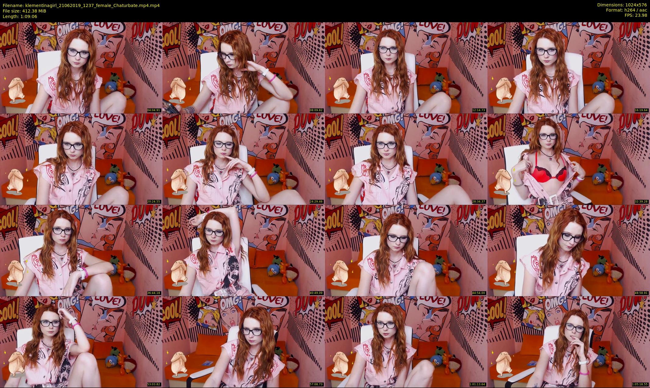 klementinagirl — 70 minute Chaturbate female cam show recording, 480p, Jun 21, 2019