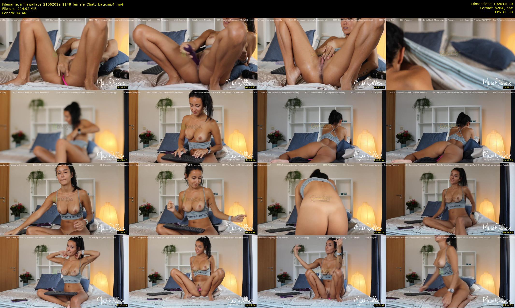 miiiawallace — 15 minute Chaturbate female cam show recording, 1080p, Jun 21, 2019