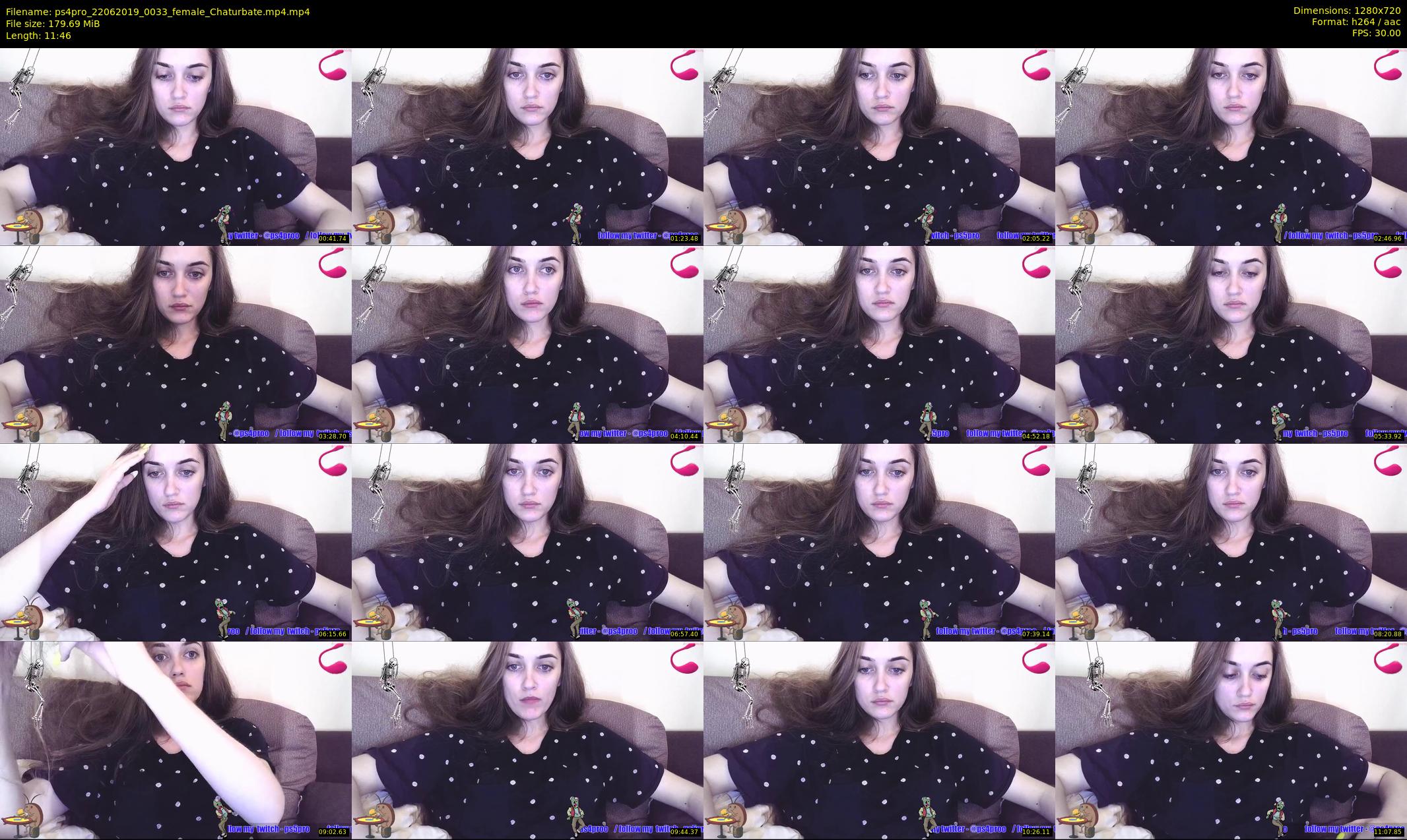 ps4pro — 12 minute Chaturbate female cam show recording, 720p, Jun 22, 2019