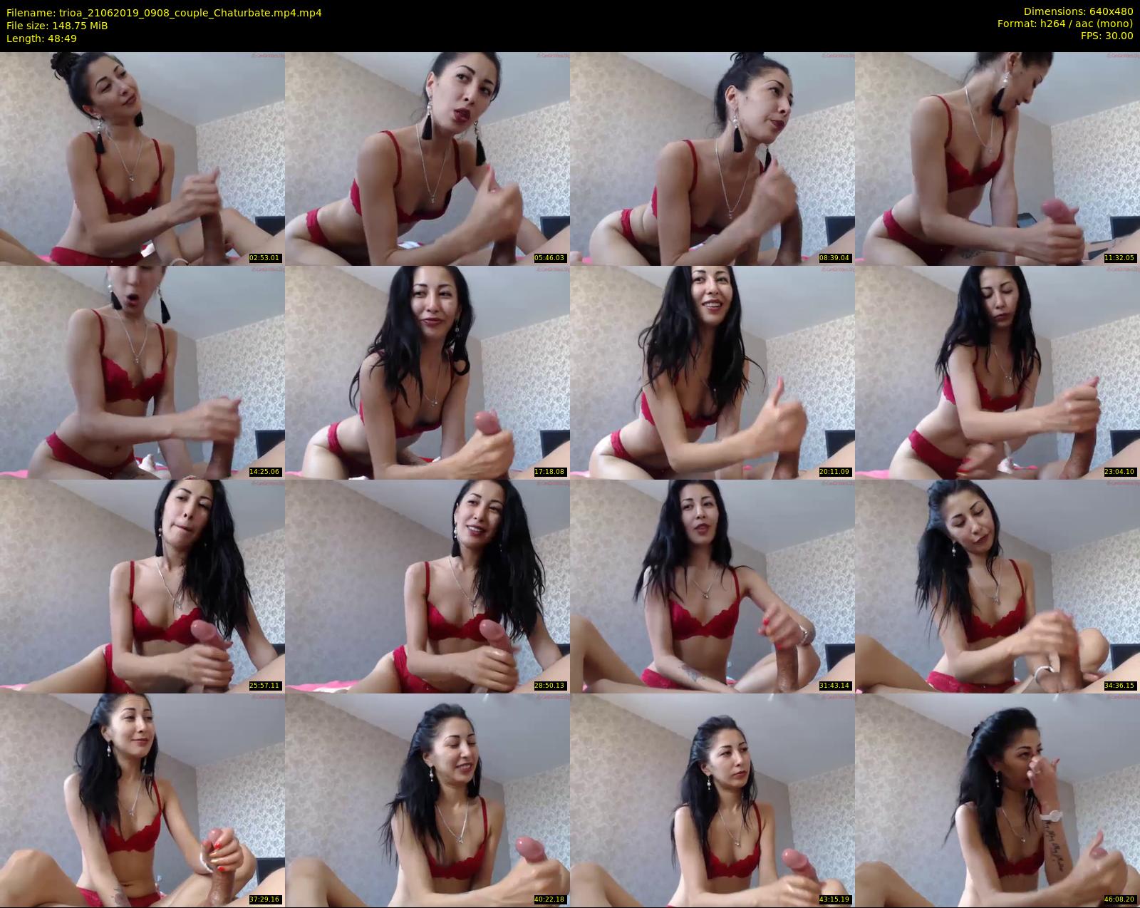 trioa — 49 minute Chaturbate couple cam show recording, 480p, Jun 21, 2019