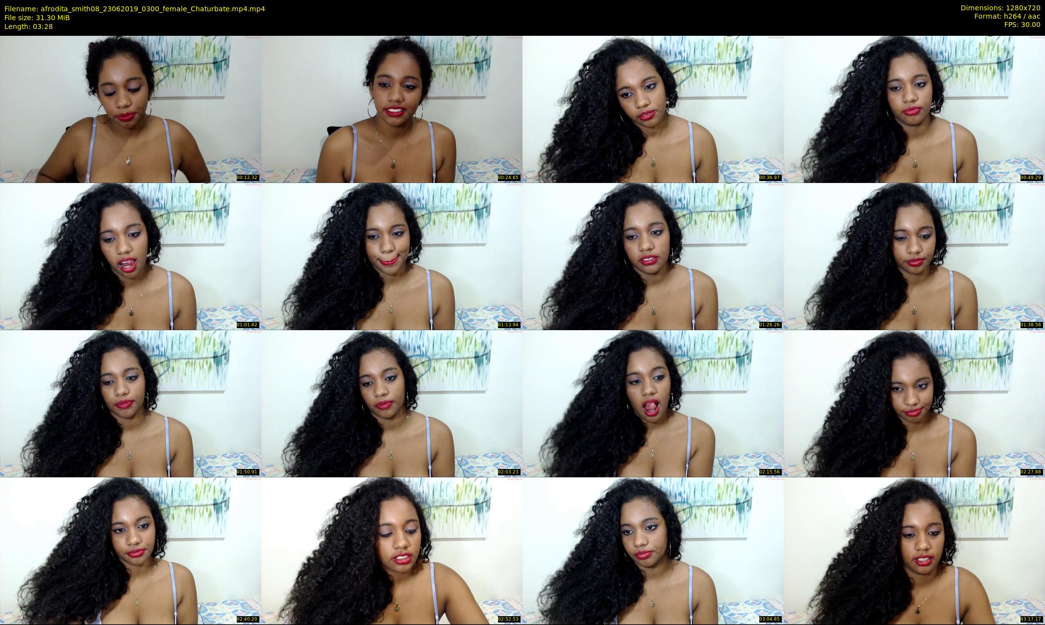 afrodita_smith08 — 4 minute Chaturbate female cam show recording, 720p, Jun 23, 2019