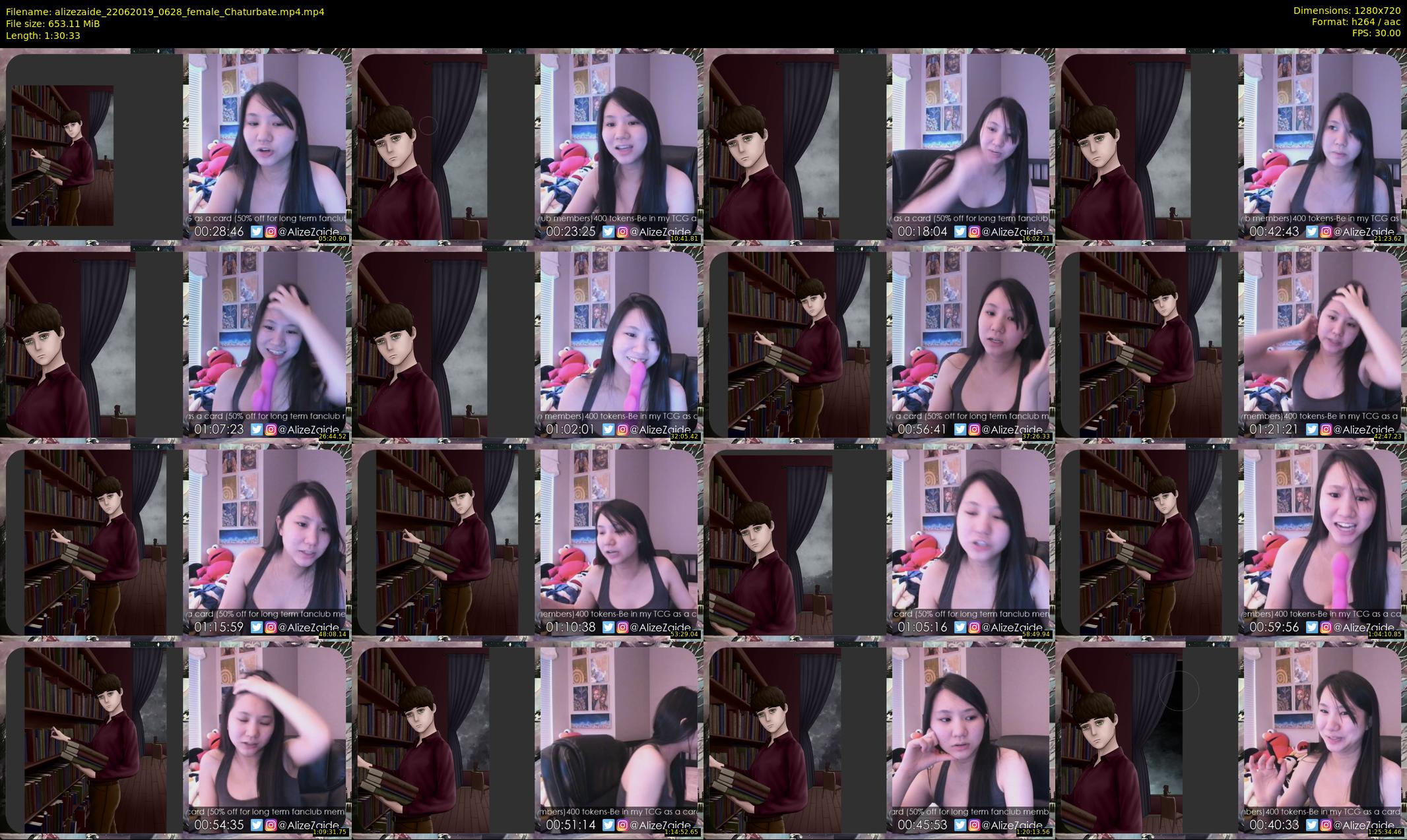 alizezaide — 91 minute Chaturbate female cam show recording, 720p, Jun 22, 2019