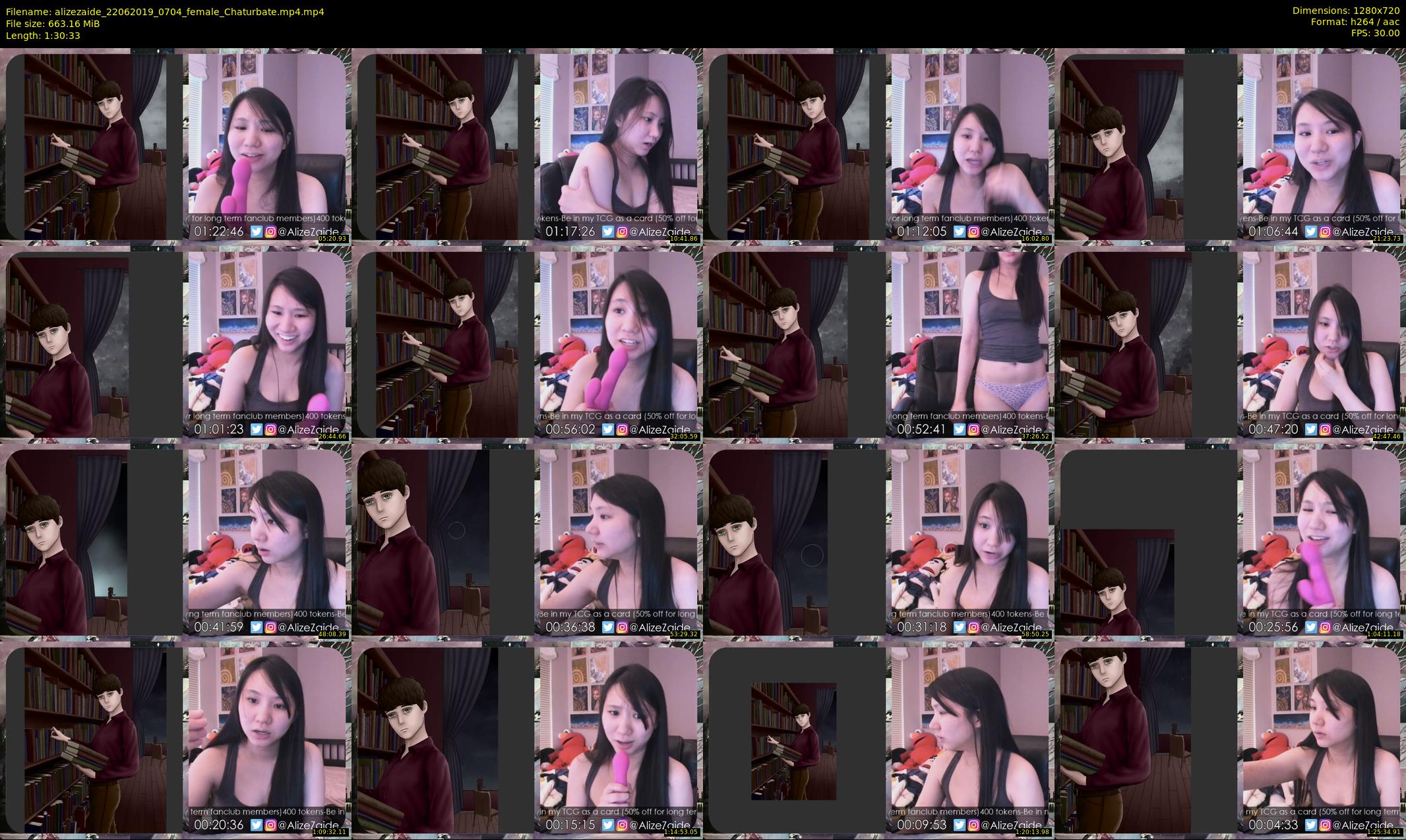alizezaide — 91 minute Chaturbate female cam show recording, 720p, Jun 22, 2019