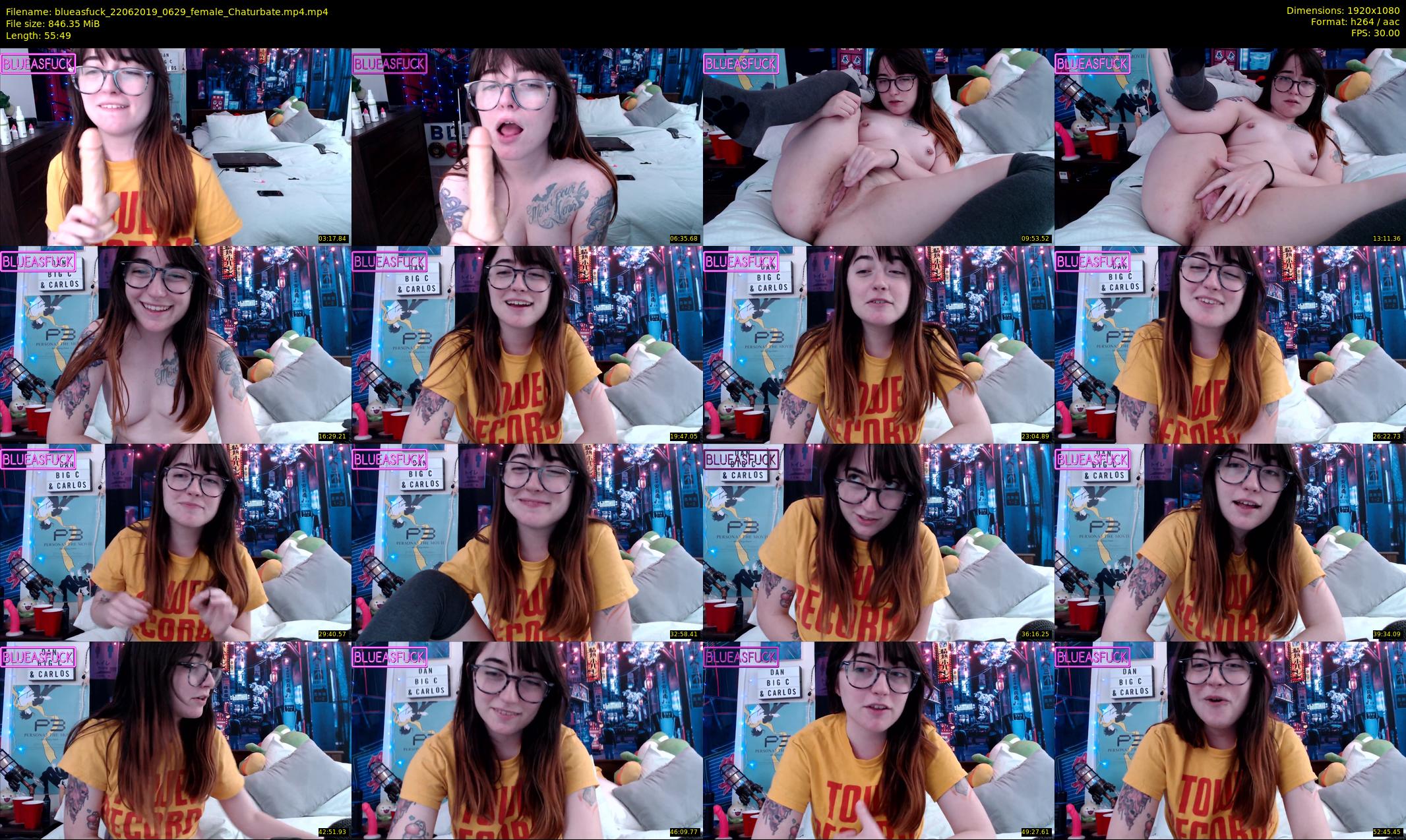 blueasfuck — 56 minute Chaturbate female cam show recording, 1080p, Jun 22, 2019