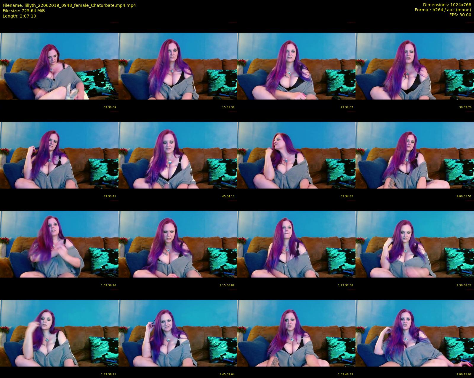 lillyth — 128 minute Chaturbate female cam show recording, 720p, Jun 22, 2019