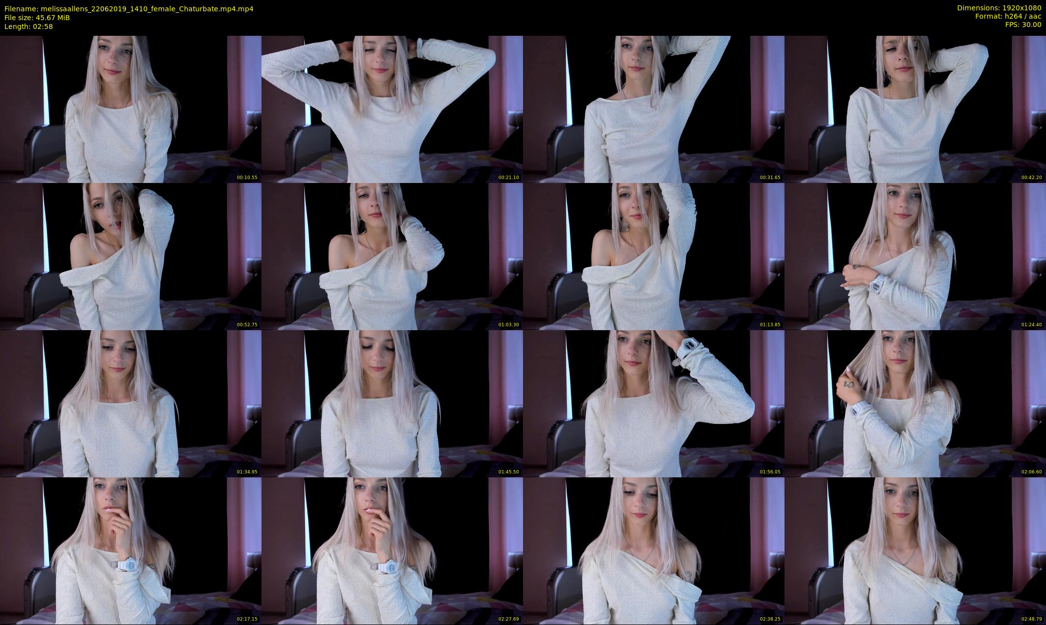 melissaallens — 3 minute Chaturbate female cam show recording, 1080p, Jun 22, 2019