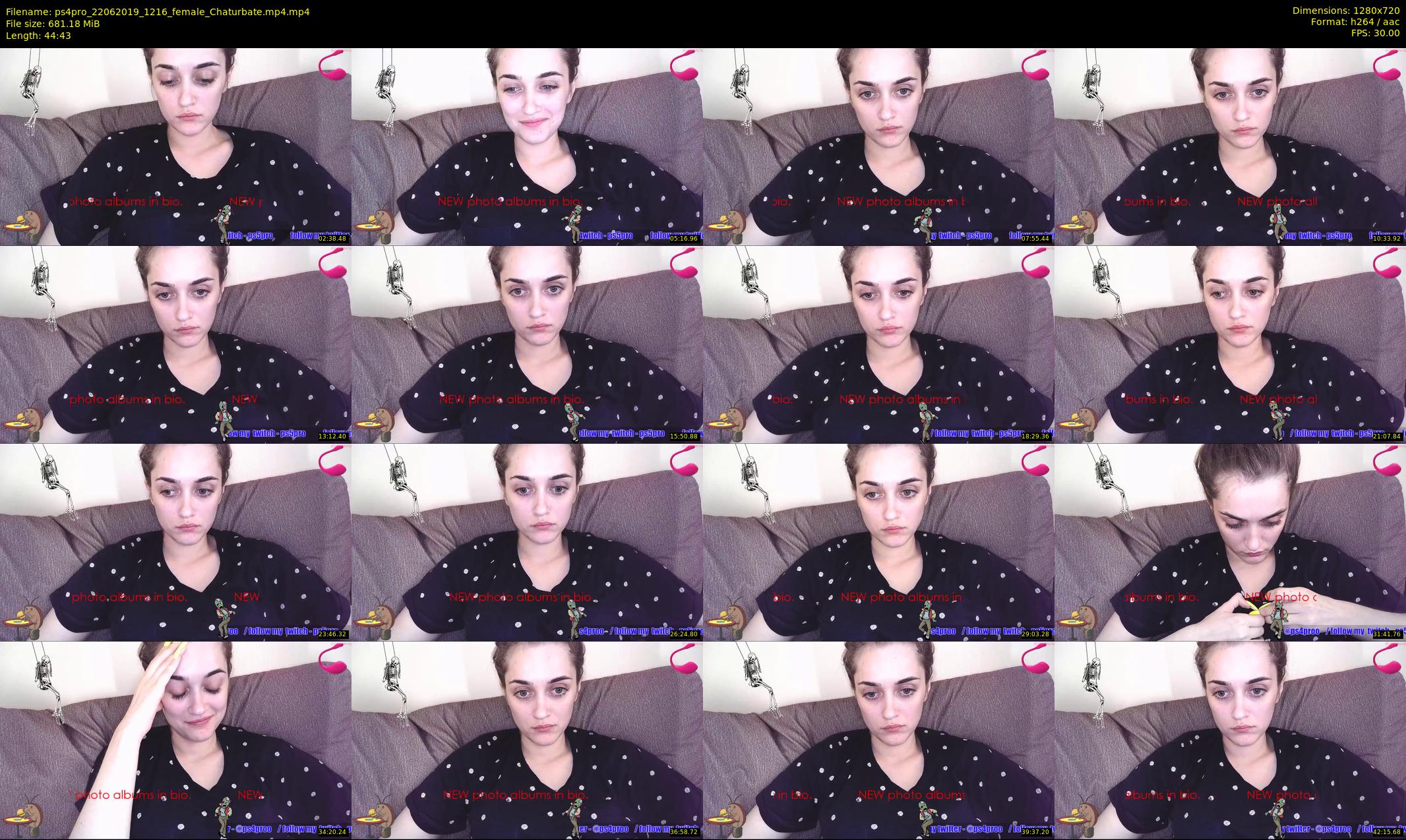 ps4pro — 45 minute Chaturbate female cam show recording, 720p, Jun 22, 2019