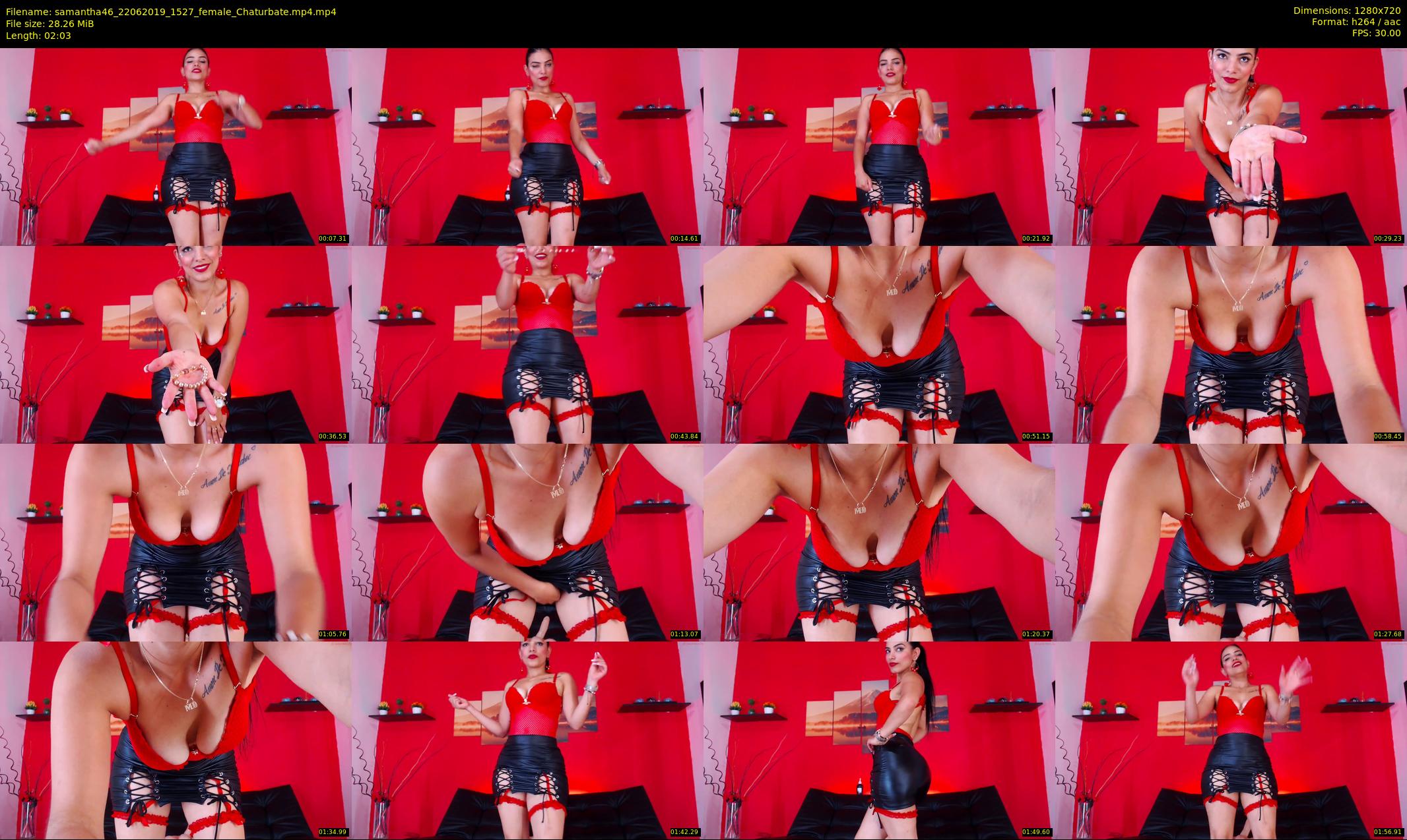 samantha46 — 3 minute Chaturbate female cam show recording, 720p, Jun 22, 2019
