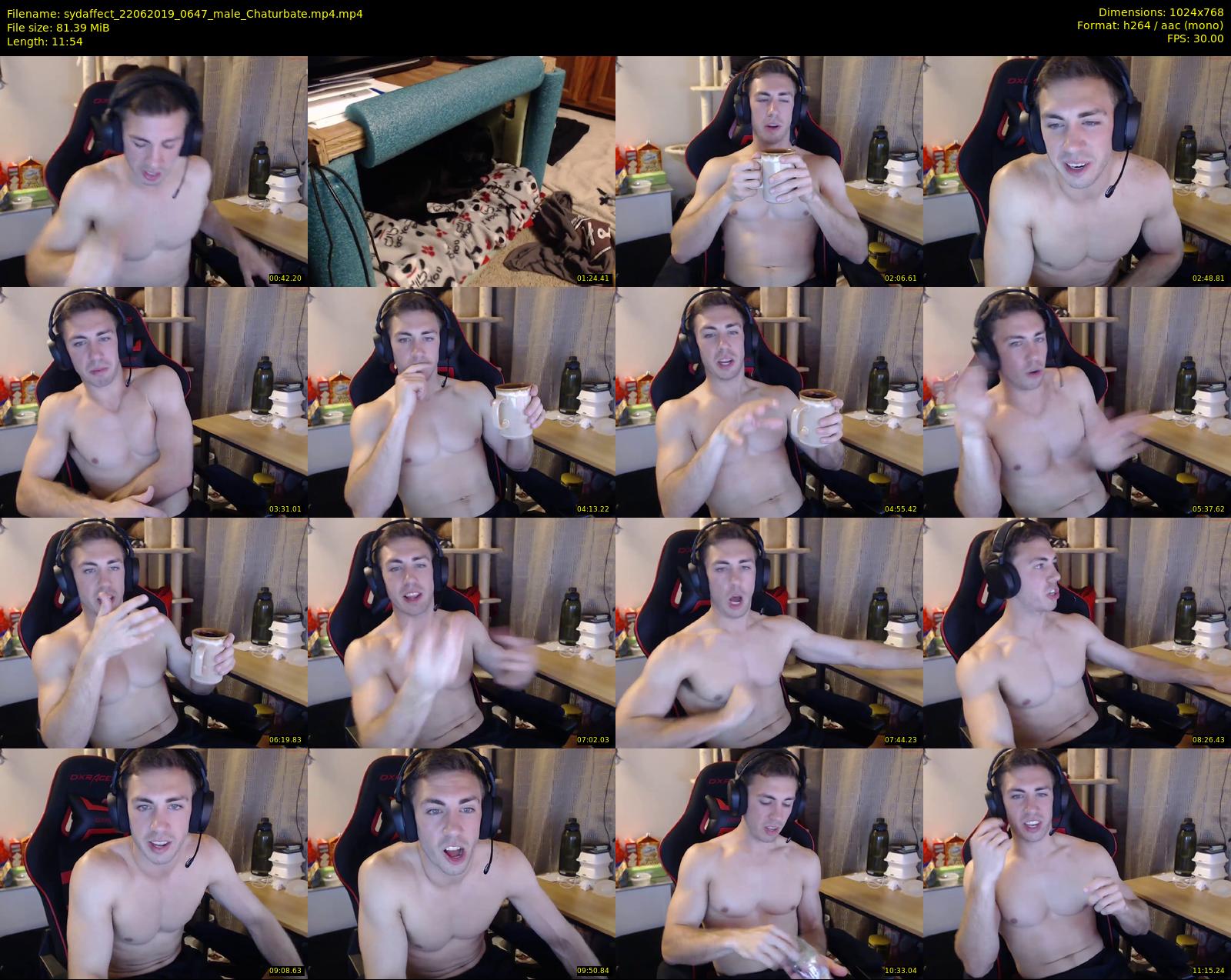 sydaffect — 12 minute Chaturbate male cam show recording, 720p, Jun 22, 2019
